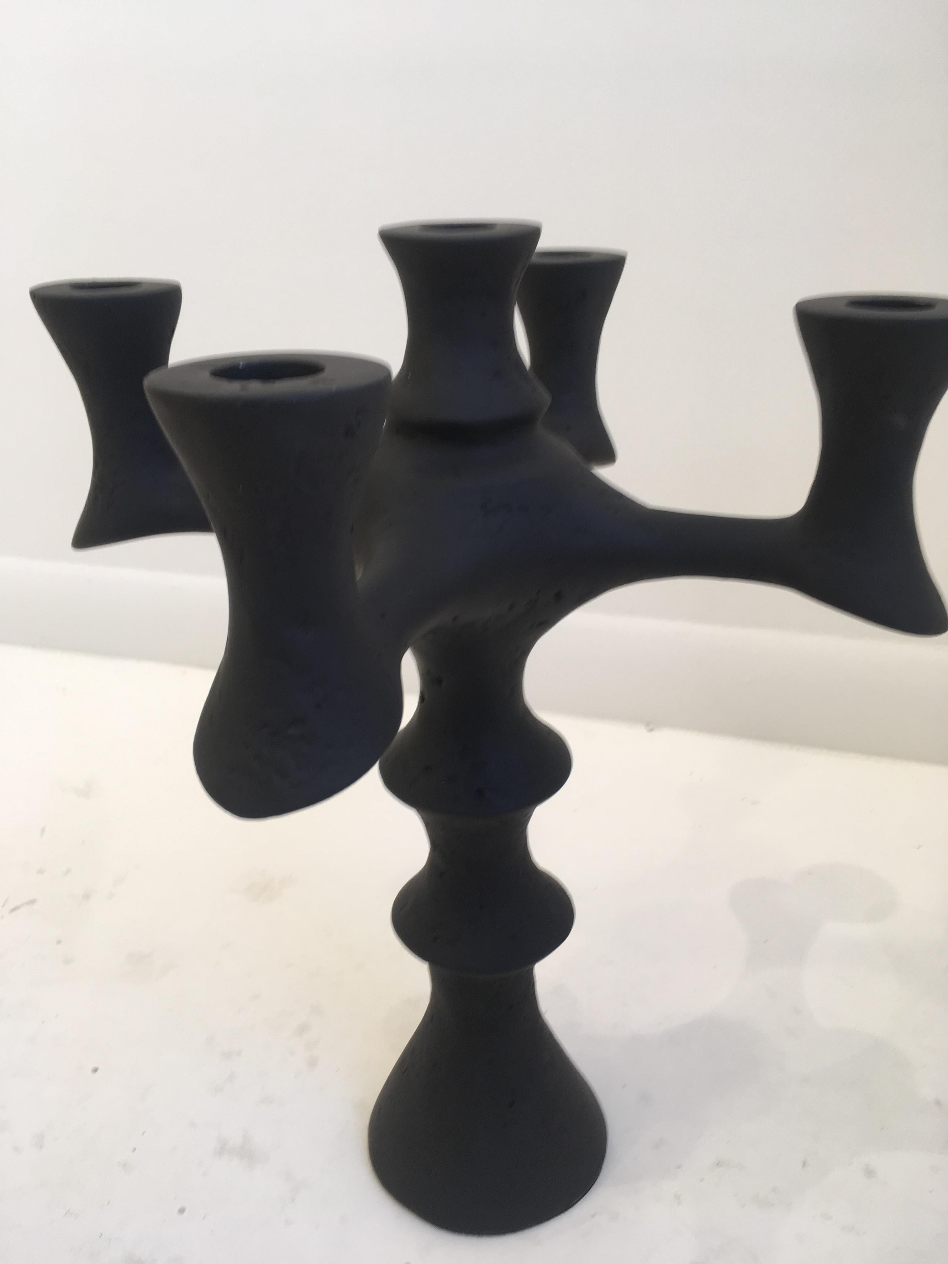 American St. Paul Candelabra, Matte Black, by Bourgeois Boheme Atelier For Sale