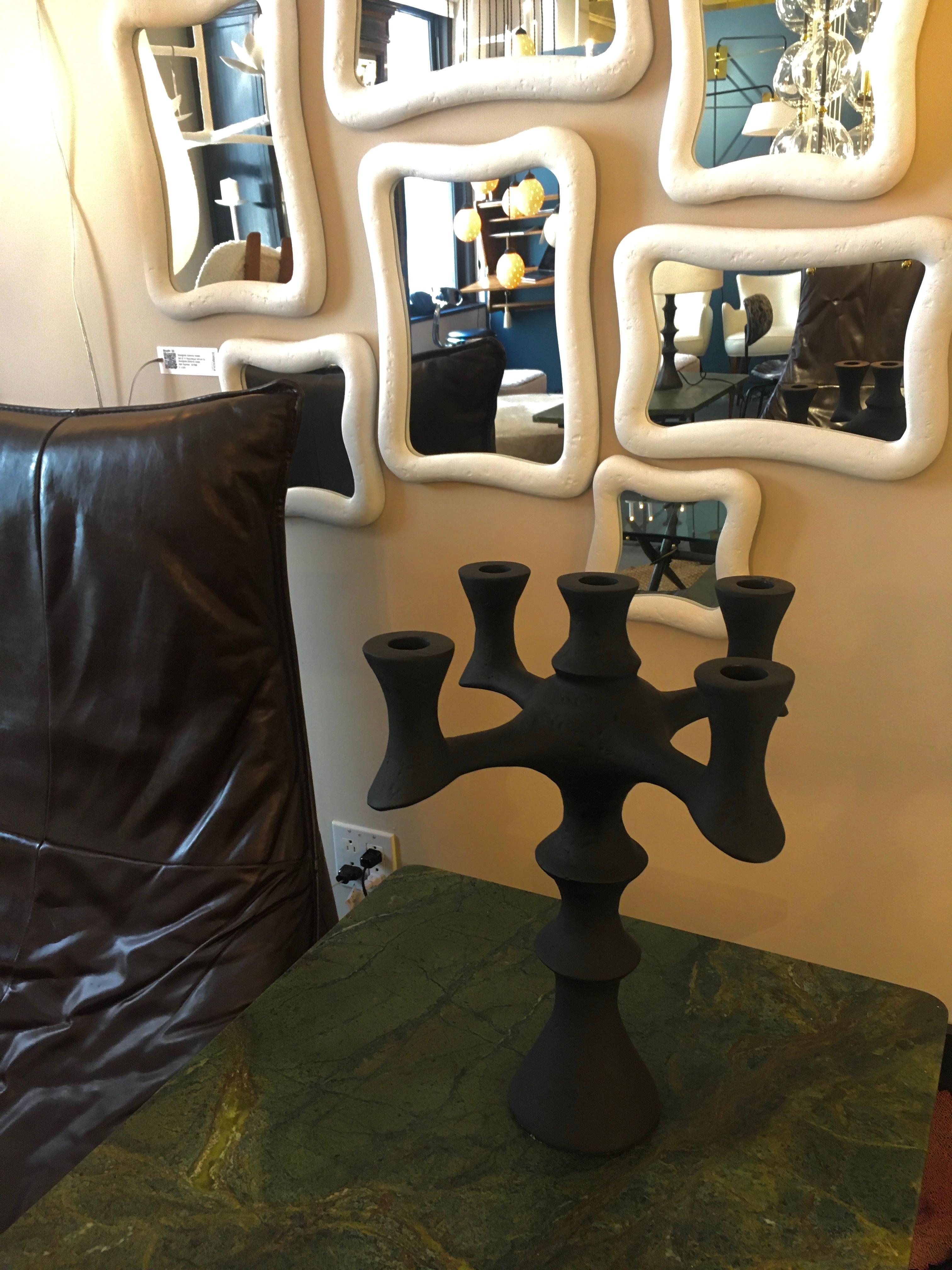 Contemporary St. Paul Candelabra, Matte Black, by Bourgeois Boheme Atelier For Sale