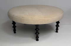 St Paul Ottoman,  Bronze Legs by Bourgeois Boheme Atelier