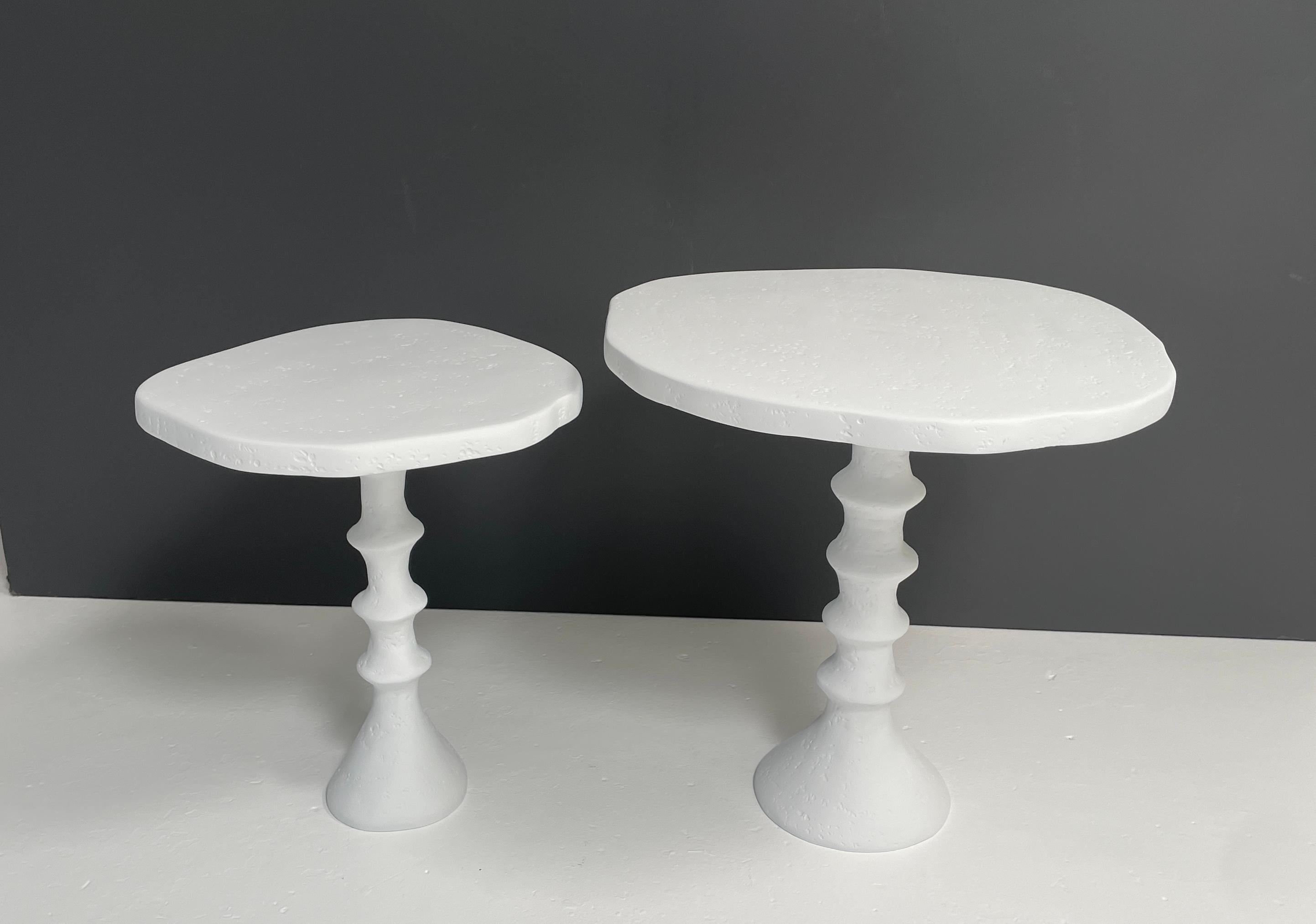 St Paul Plaster Nesting Tables by Bourgeois Boheme Atelier For Sale 4