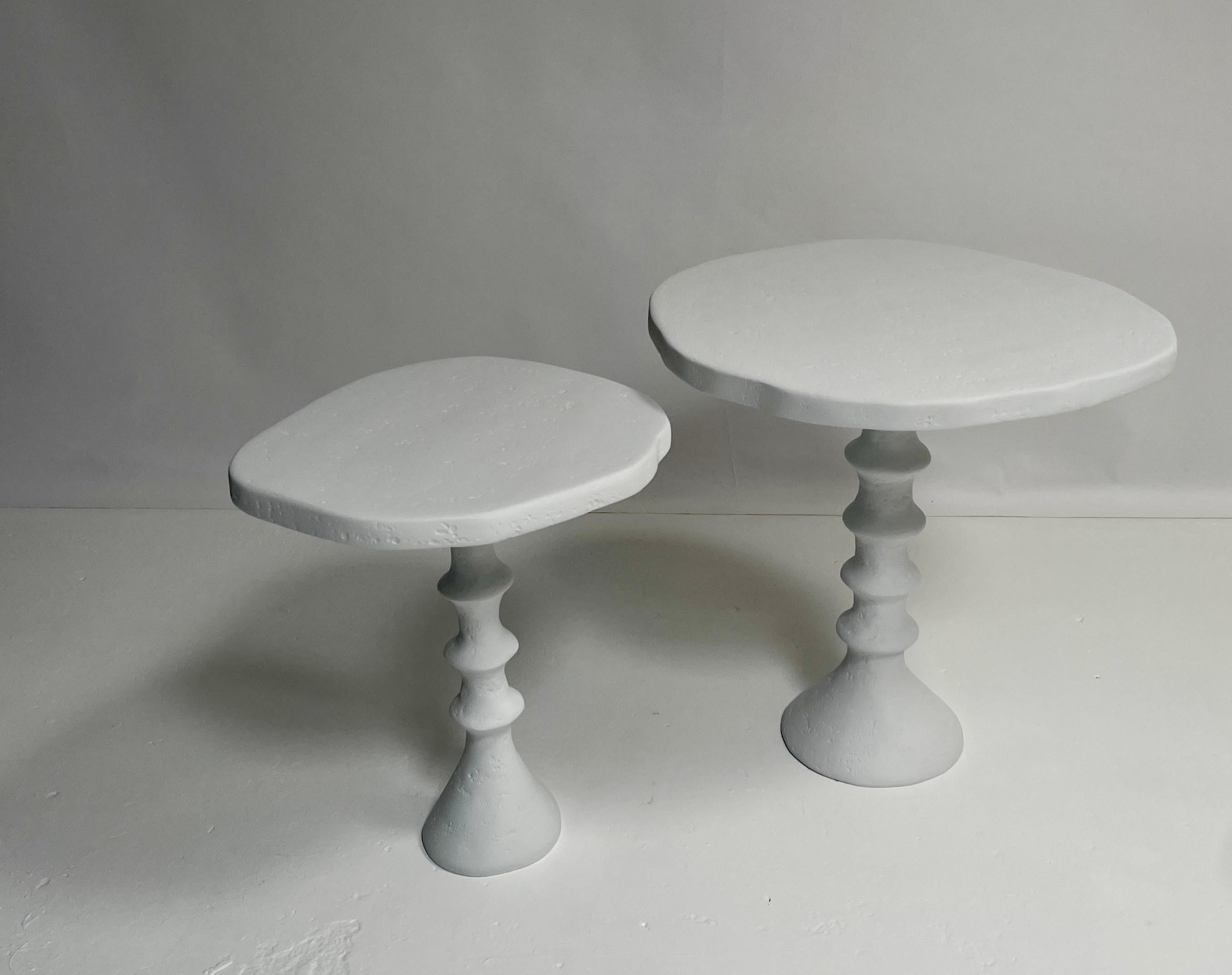 Organic Modern St Paul Plaster Nesting Tables by Bourgeois Boheme Atelier For Sale