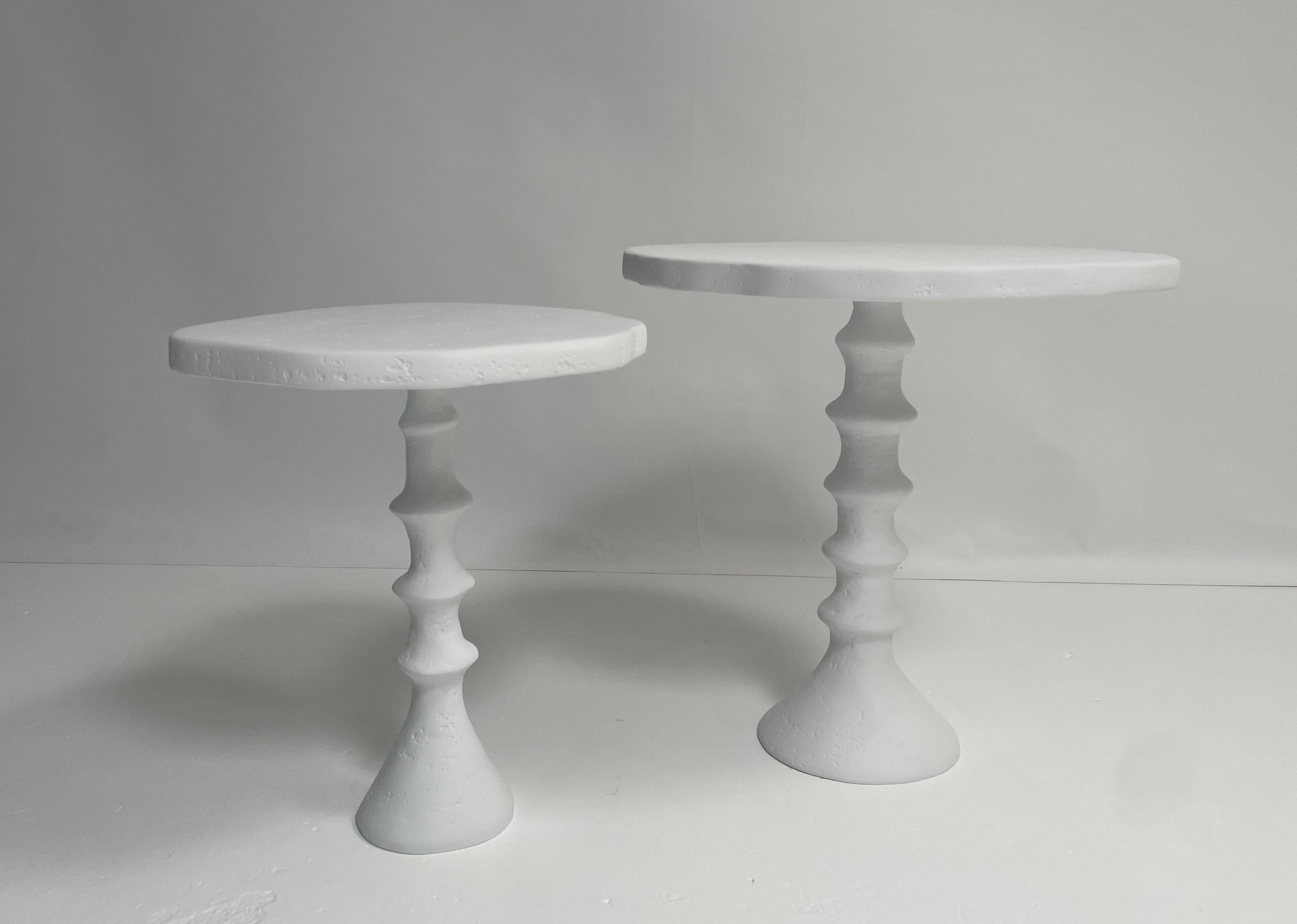 Organic Modern St Paul Plaster Nesting Tables by Bourgeois Boheme Atelier For Sale