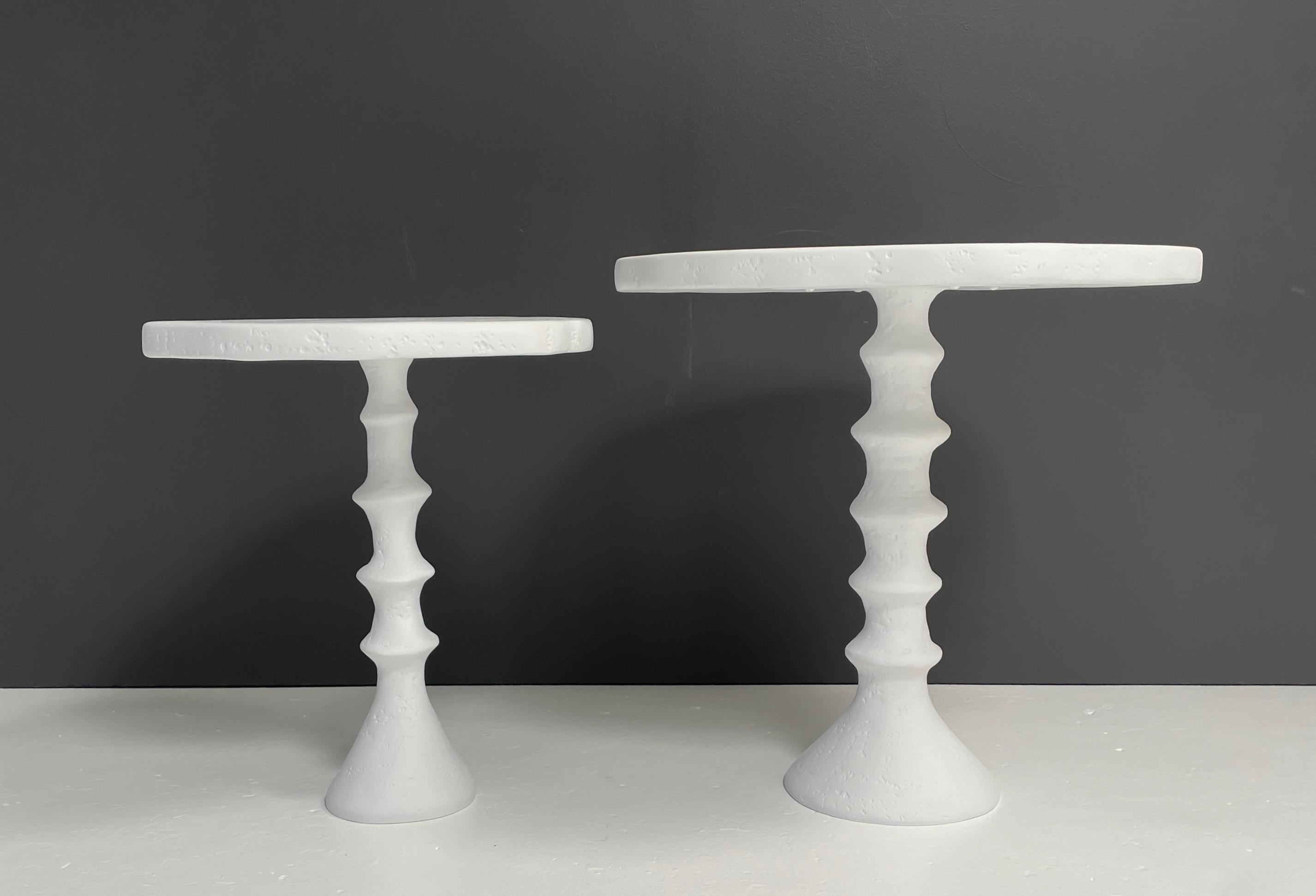 St Paul Plaster Nesting Tables by Bourgeois Boheme Atelier For Sale 3