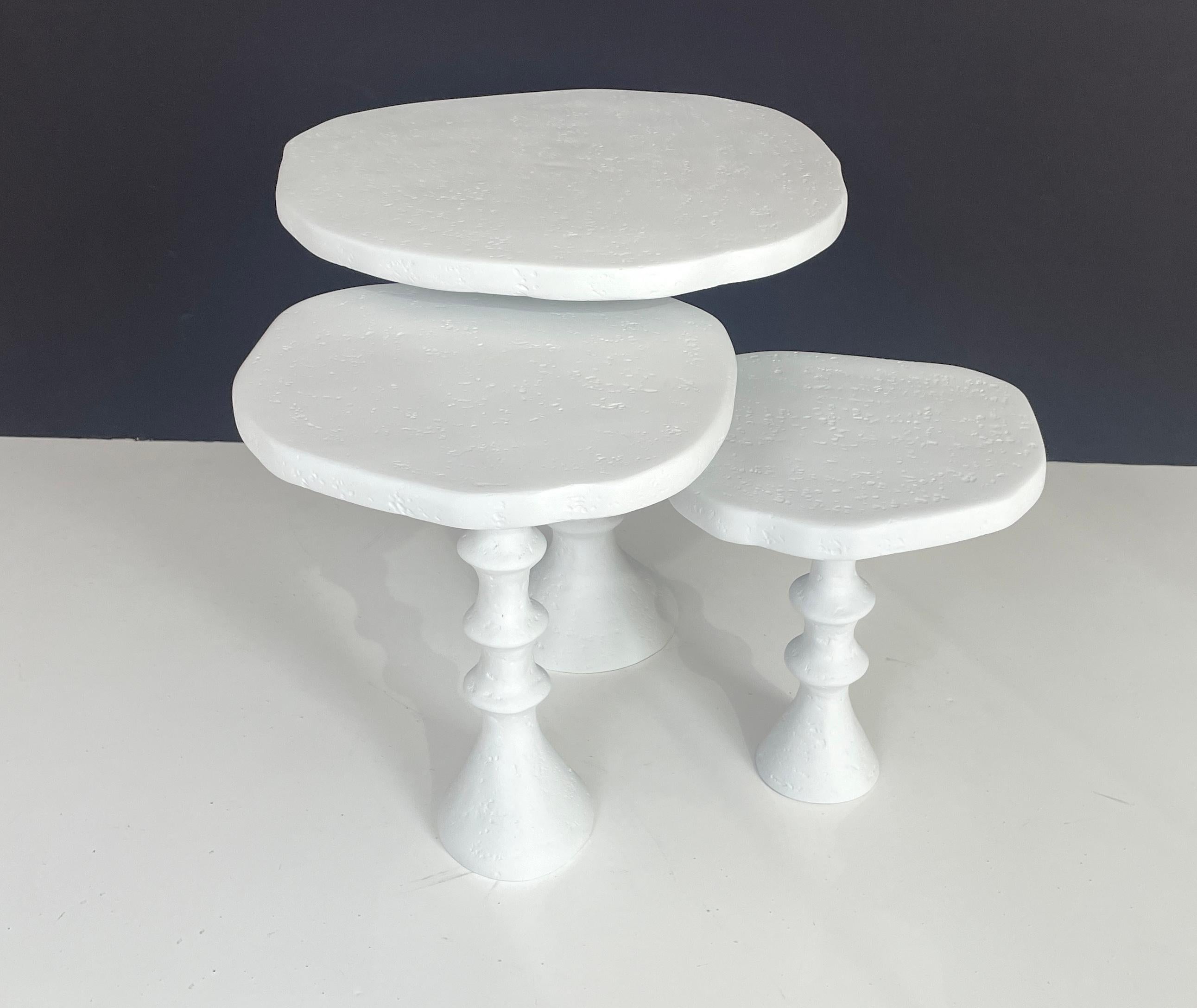St Paul Plaster Side Table by Bourgeois Boheme Atelier, 'Mini Modèle' For Sale 4