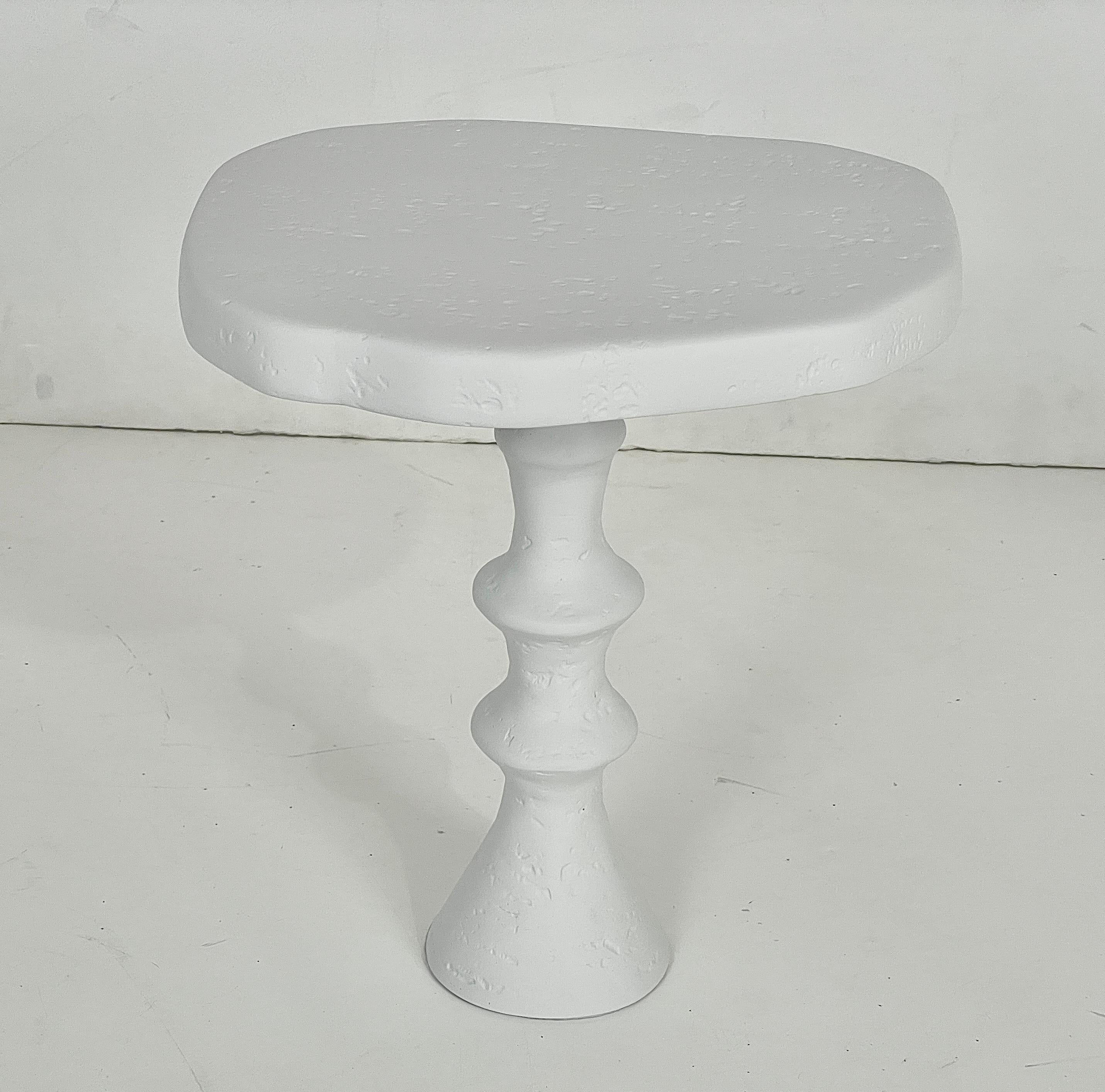 Organic Modern St Paul Plaster Side Table by Bourgeois Boheme Atelier, 'Mini Modèle' For Sale