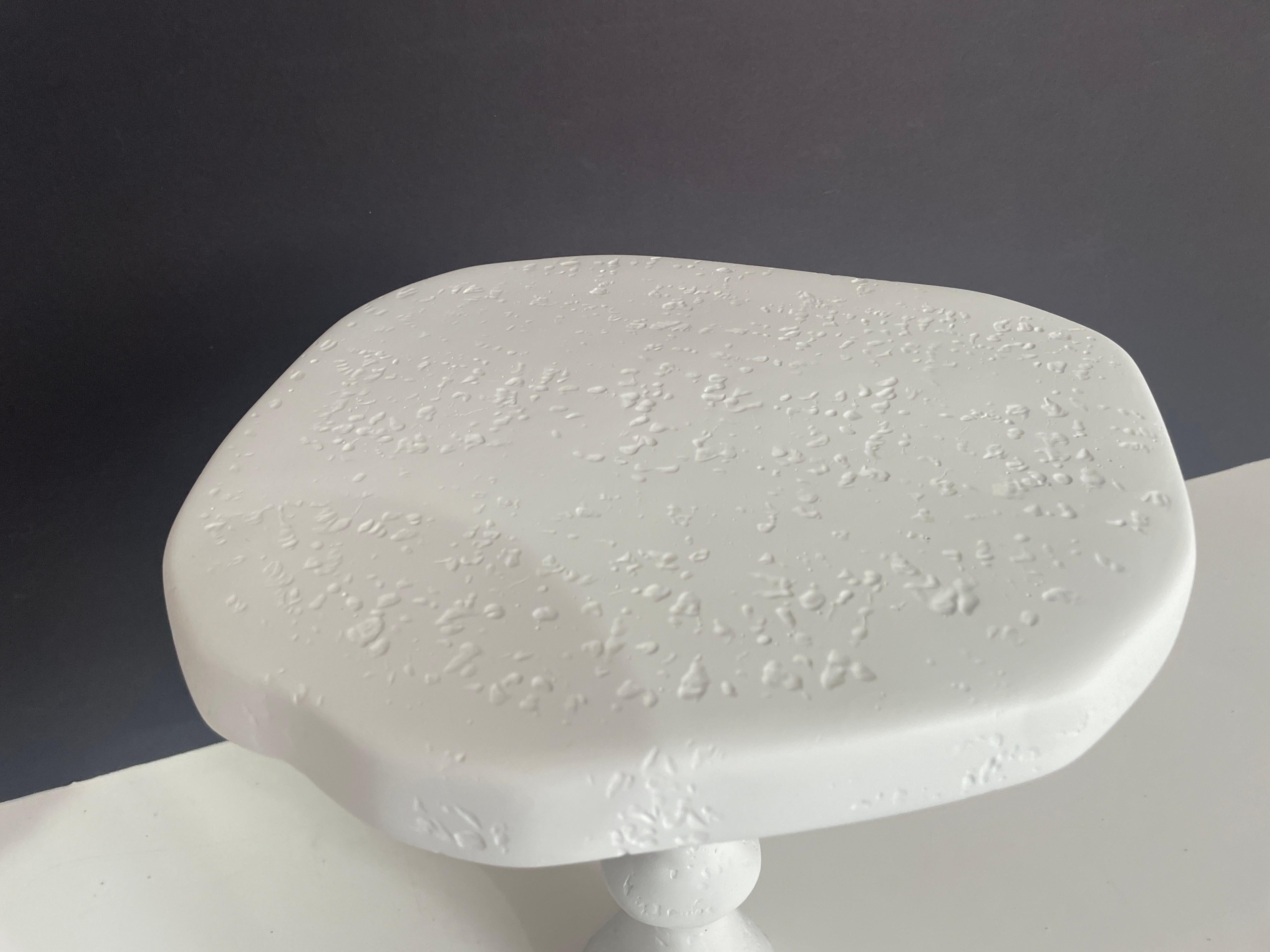 St Paul Plaster Side Table by Bourgeois Boheme Atelier, 'Mini Modèle' In New Condition For Sale In Los Angeles, CA