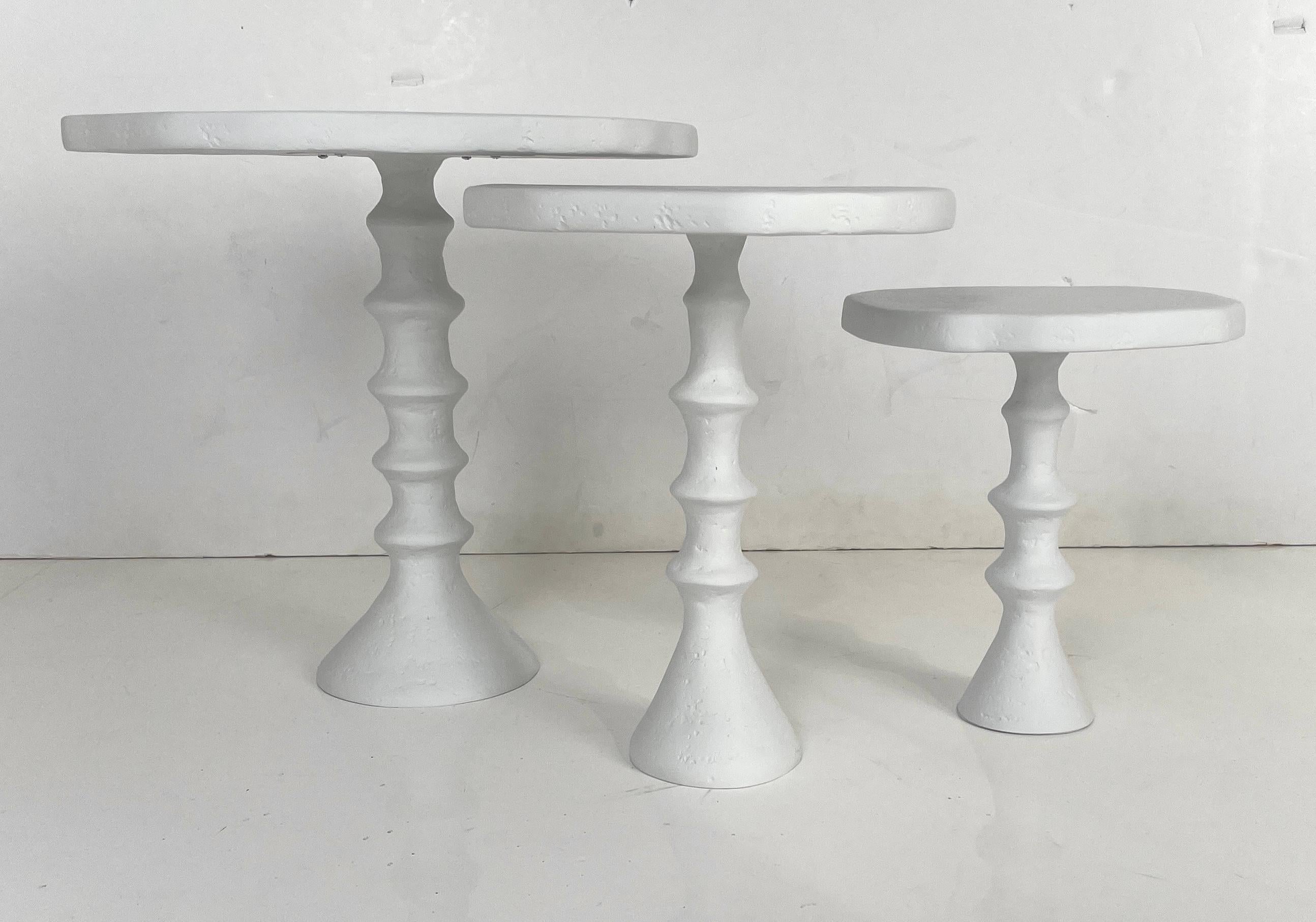 St Paul Plaster Side Table by Bourgeois Boheme Atelier, 'Mini Modèle' For Sale 3