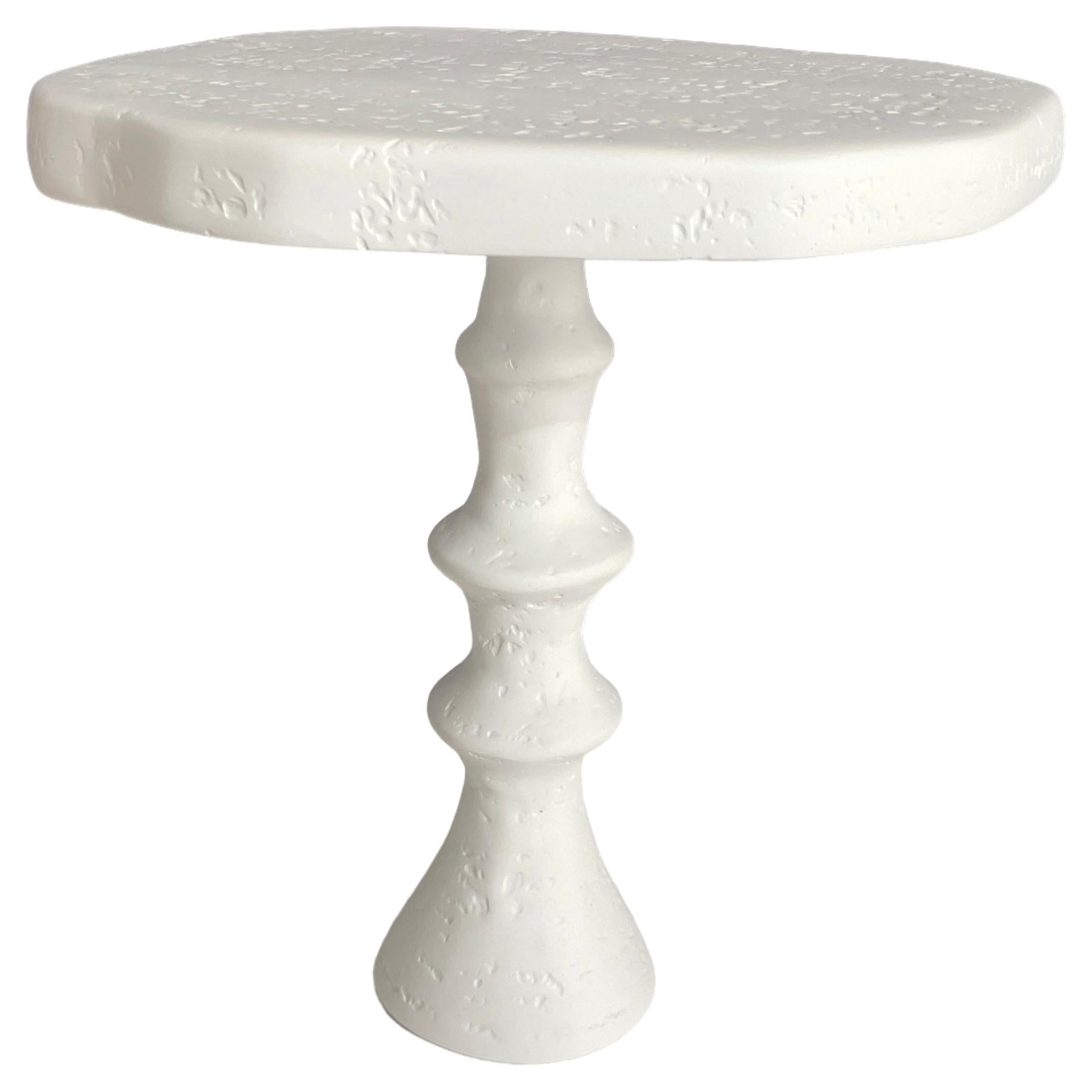 St Paul Plaster Side Table by Bourgeois Boheme Atelier, 'Mini Modèle' For Sale