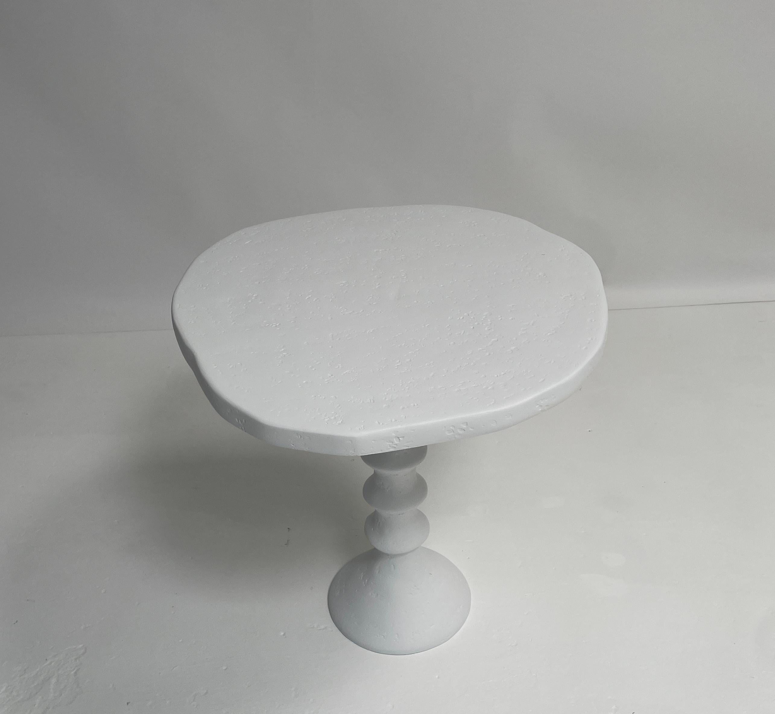St Paul Plaster Side Table by Bourgeois Boheme Atelier, 'Moyen Modèle' For Sale 4