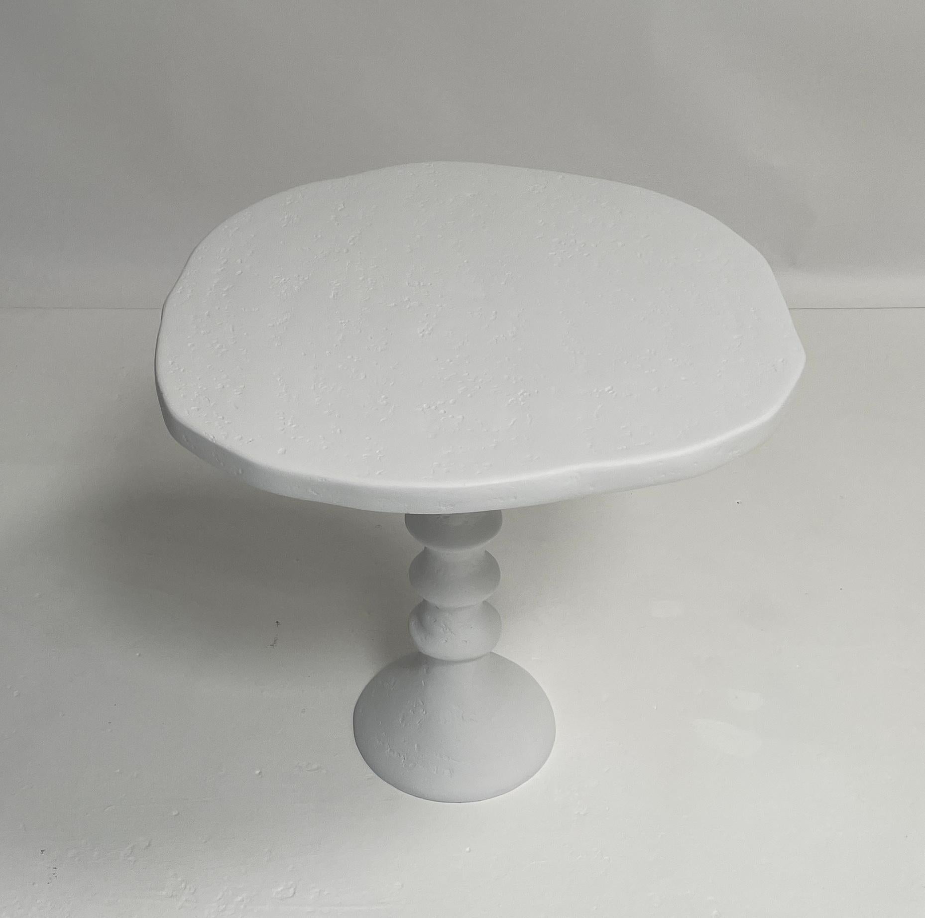 St Paul Plaster Side Table by Bourgeois Boheme Atelier, 'Moyen Modèle' In New Condition For Sale In Los Angeles, CA