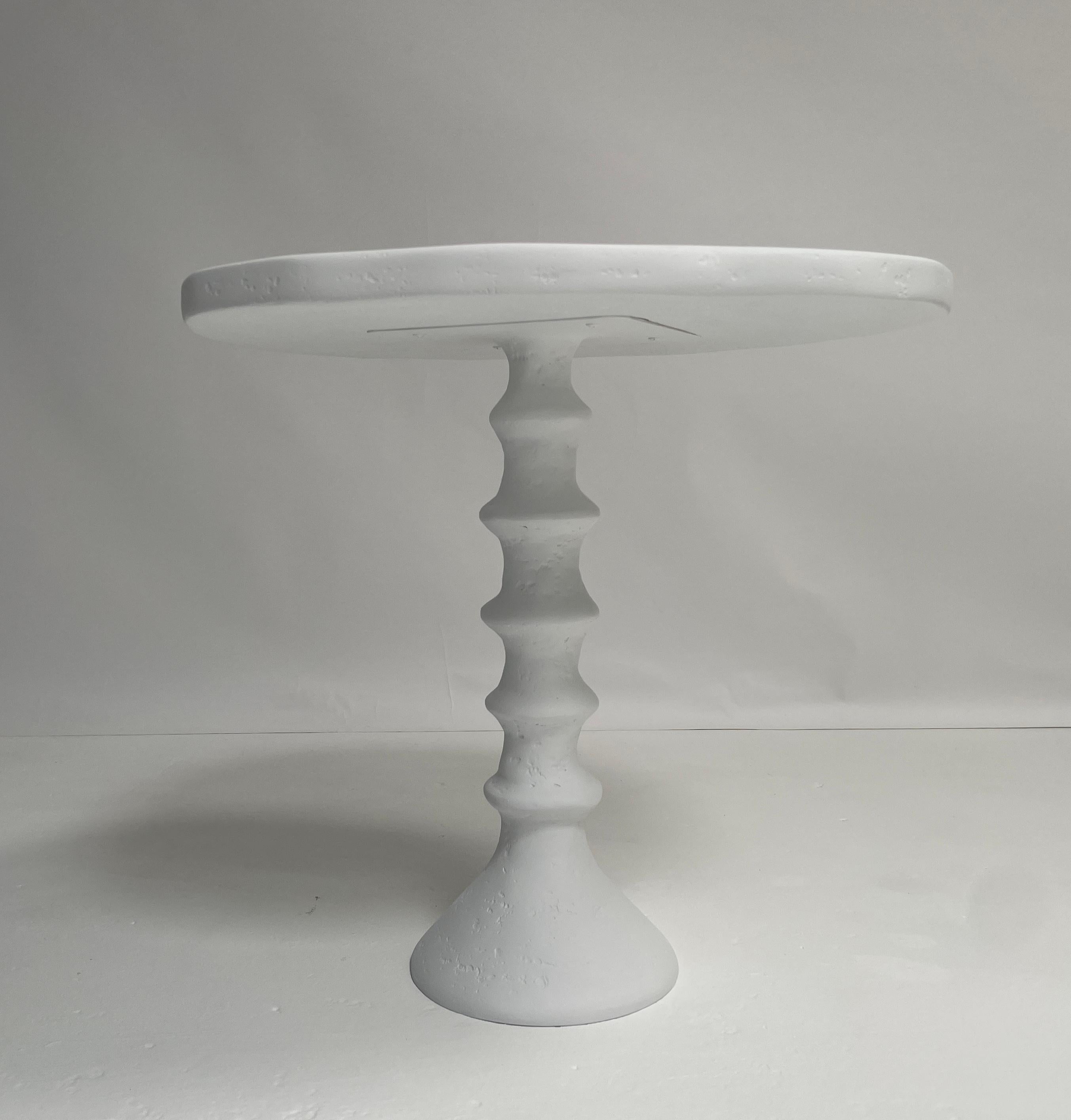 St Paul Plaster Side Table by Bourgeois Boheme Atelier, 'Moyen Modèle' For Sale 1