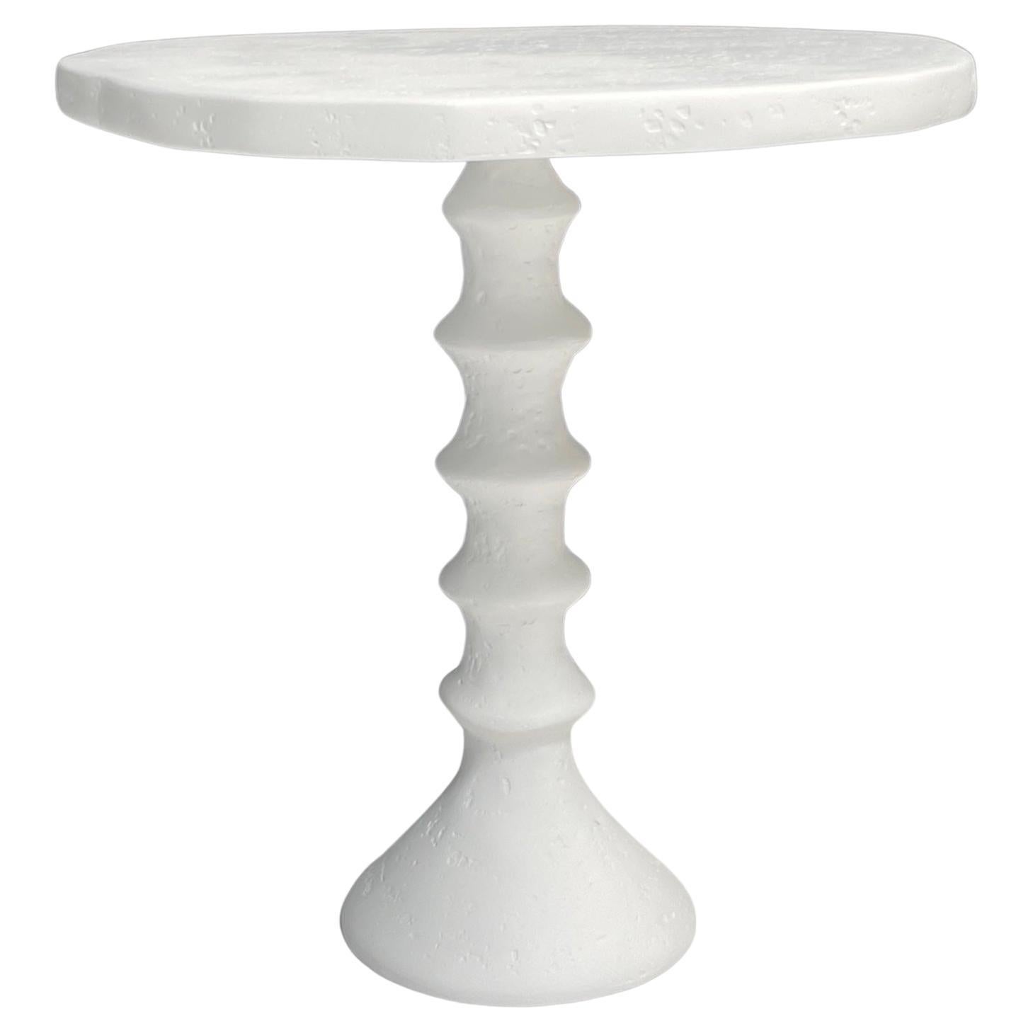 St Paul Plaster Side Table by Bourgeois Boheme Atelier, 'Moyen Modèle' For Sale