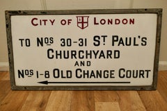 St Paul’s Churchyard, City of London Glass Edwardian Street Sign
