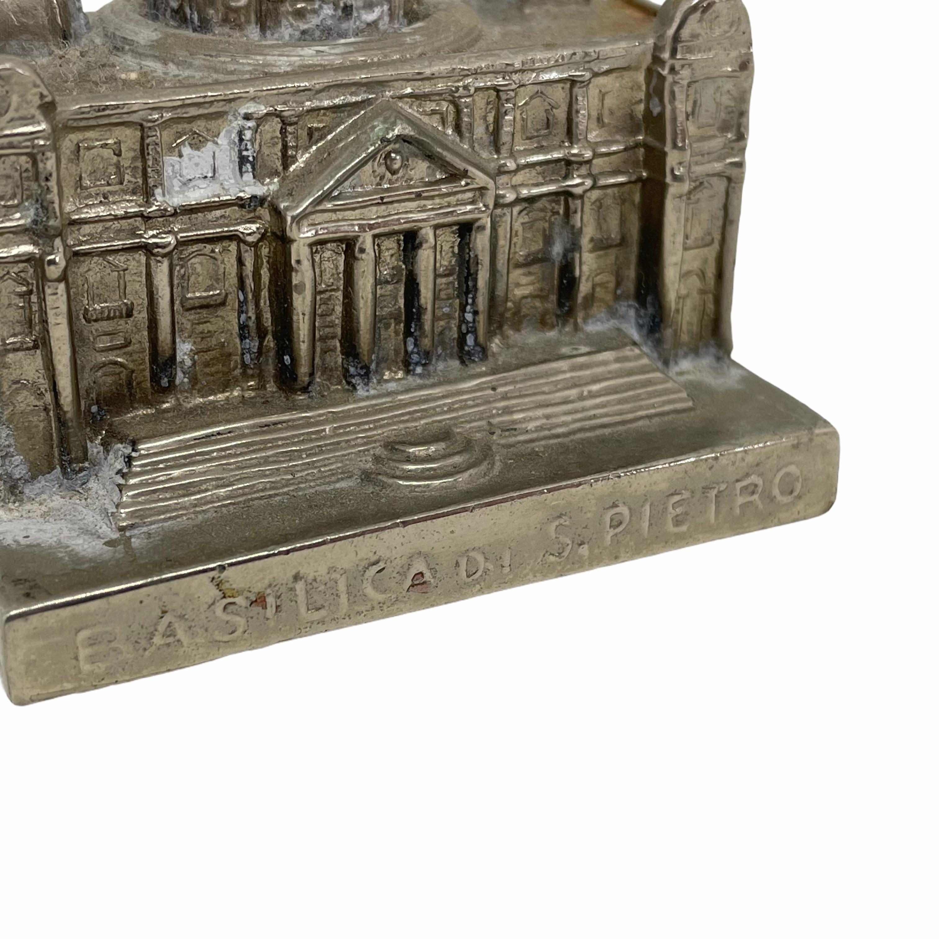 St. Peter Cathedral Church Souvenir Building Vintage, Italy, Rome, 1960s In Good Condition For Sale In Nuernberg, DE