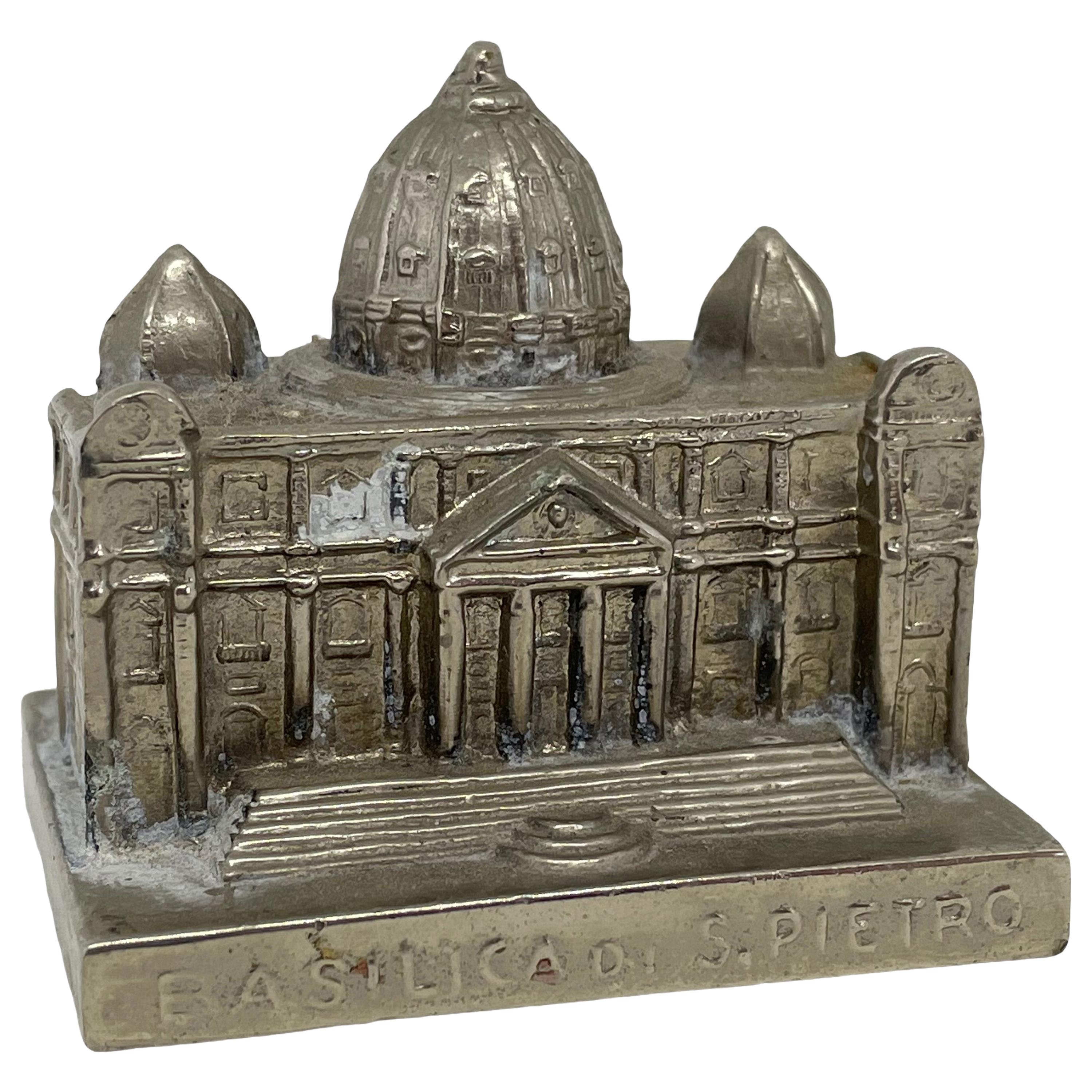 St. Peter Cathedral Church Souvenir Building Vintage, Italy, Rome, 1960s For Sale