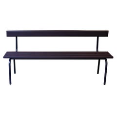 Leather Bench St Sulpice by Eric Chevallier