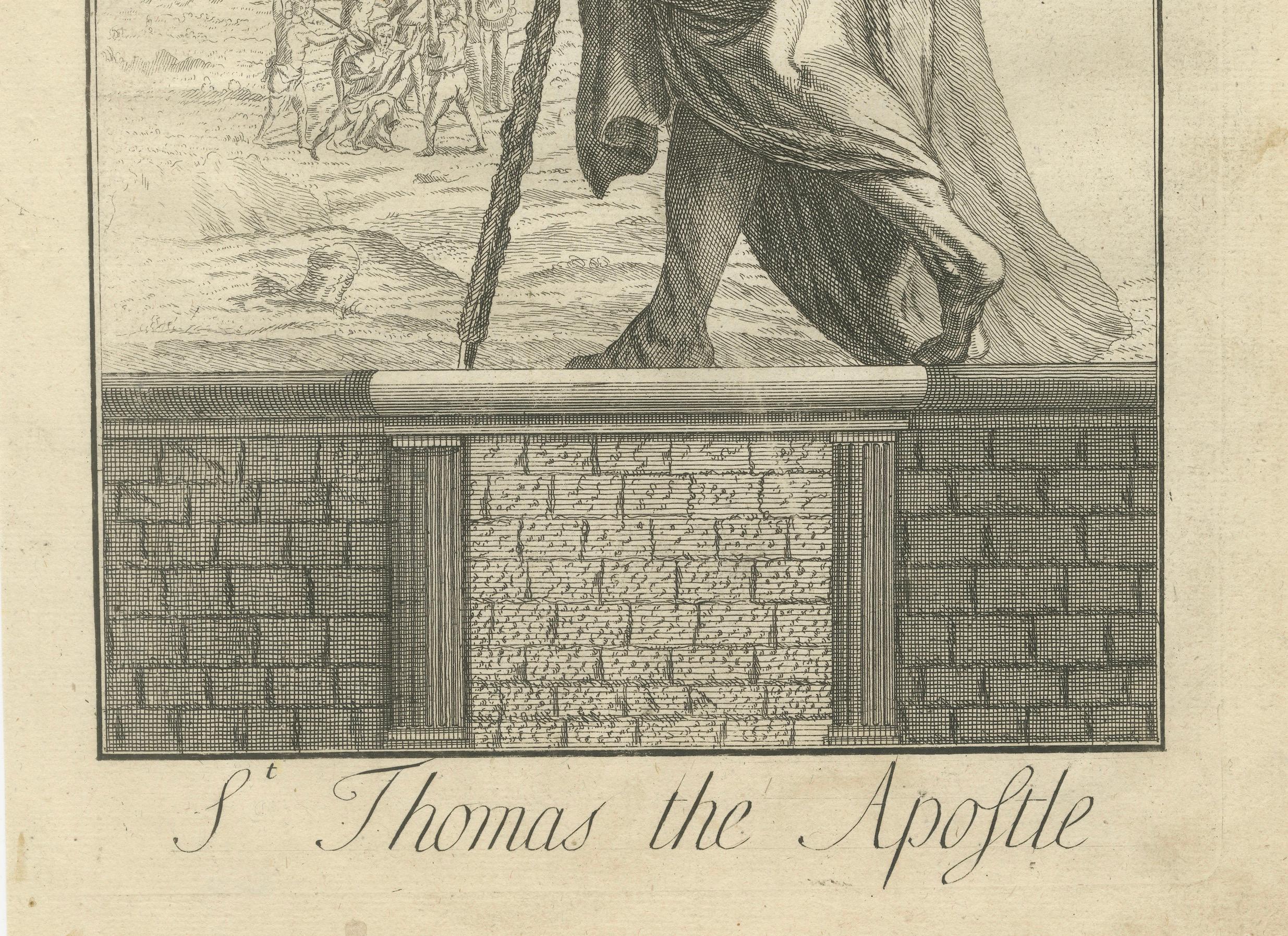 Anglais Gravure de l'apôtre St. John I. C.C. c.1735 en vente