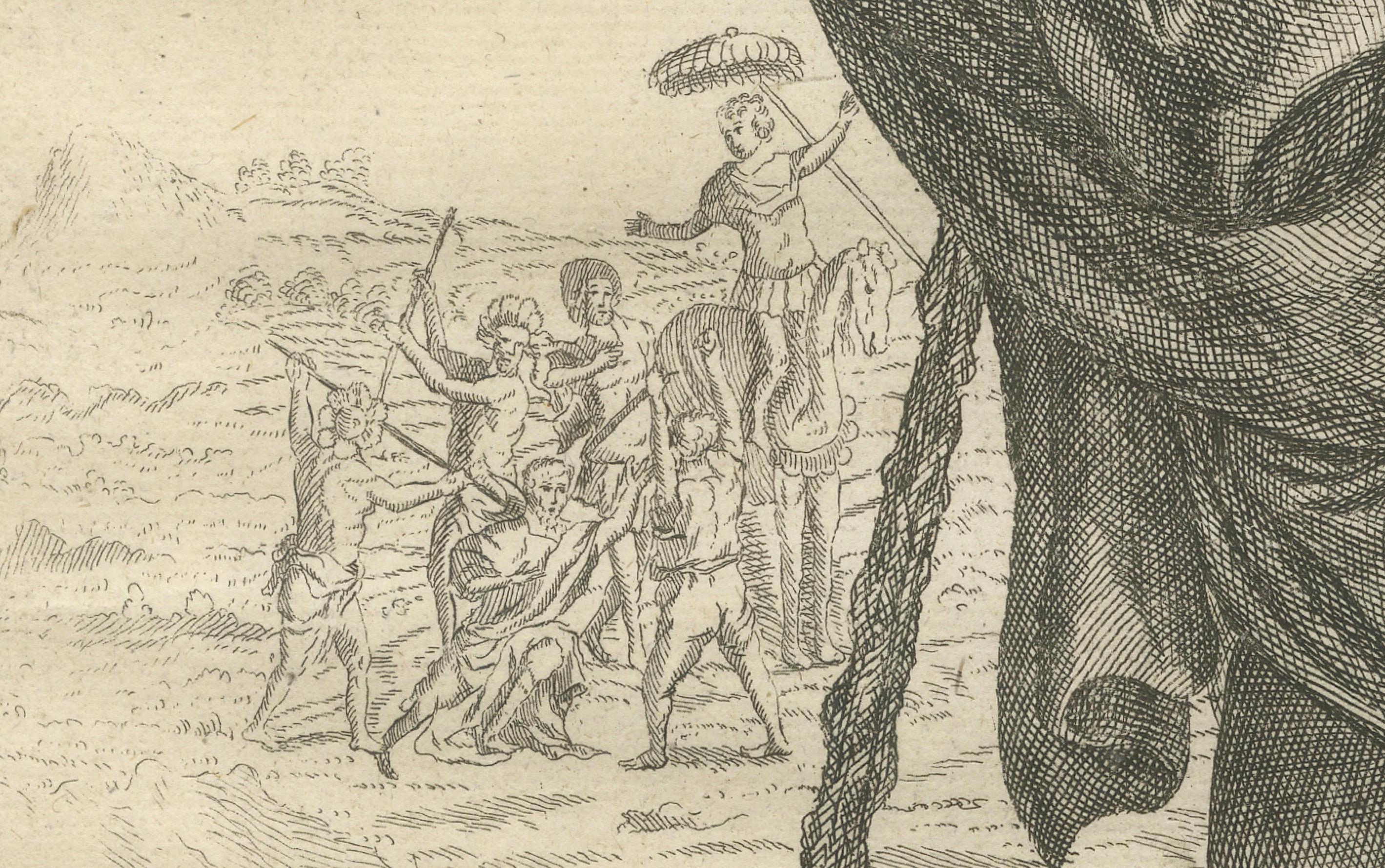 Gravure de l'apôtre St. John I. C.C. c.1735 Bon état - En vente à Langweer, NL