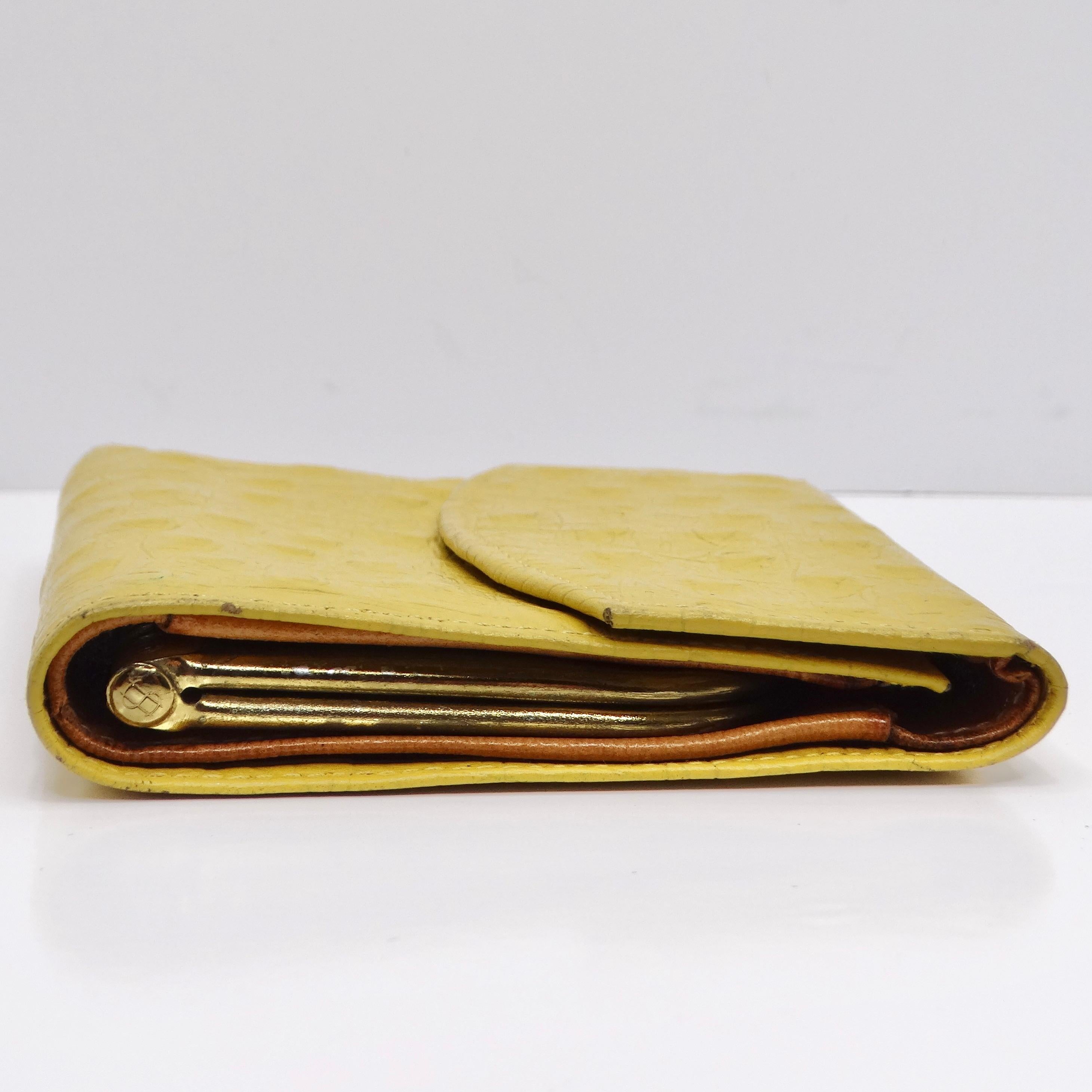 St. Thomas Yellow Calf Leather 1960s Wallet In Excellent Condition In Scottsdale, AZ
