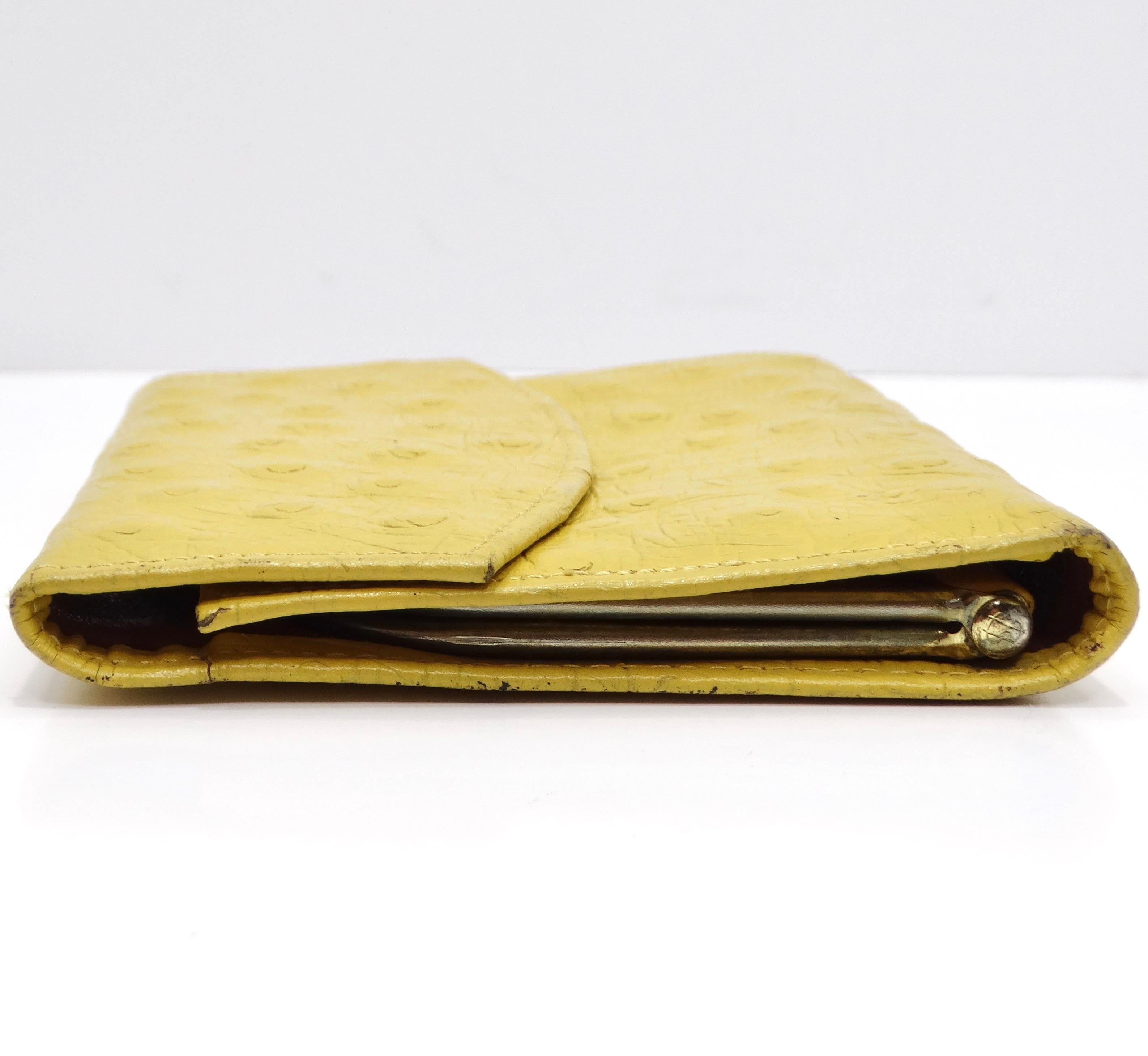 Women's or Men's St. Thomas Yellow Calf Leather 1960s Wallet