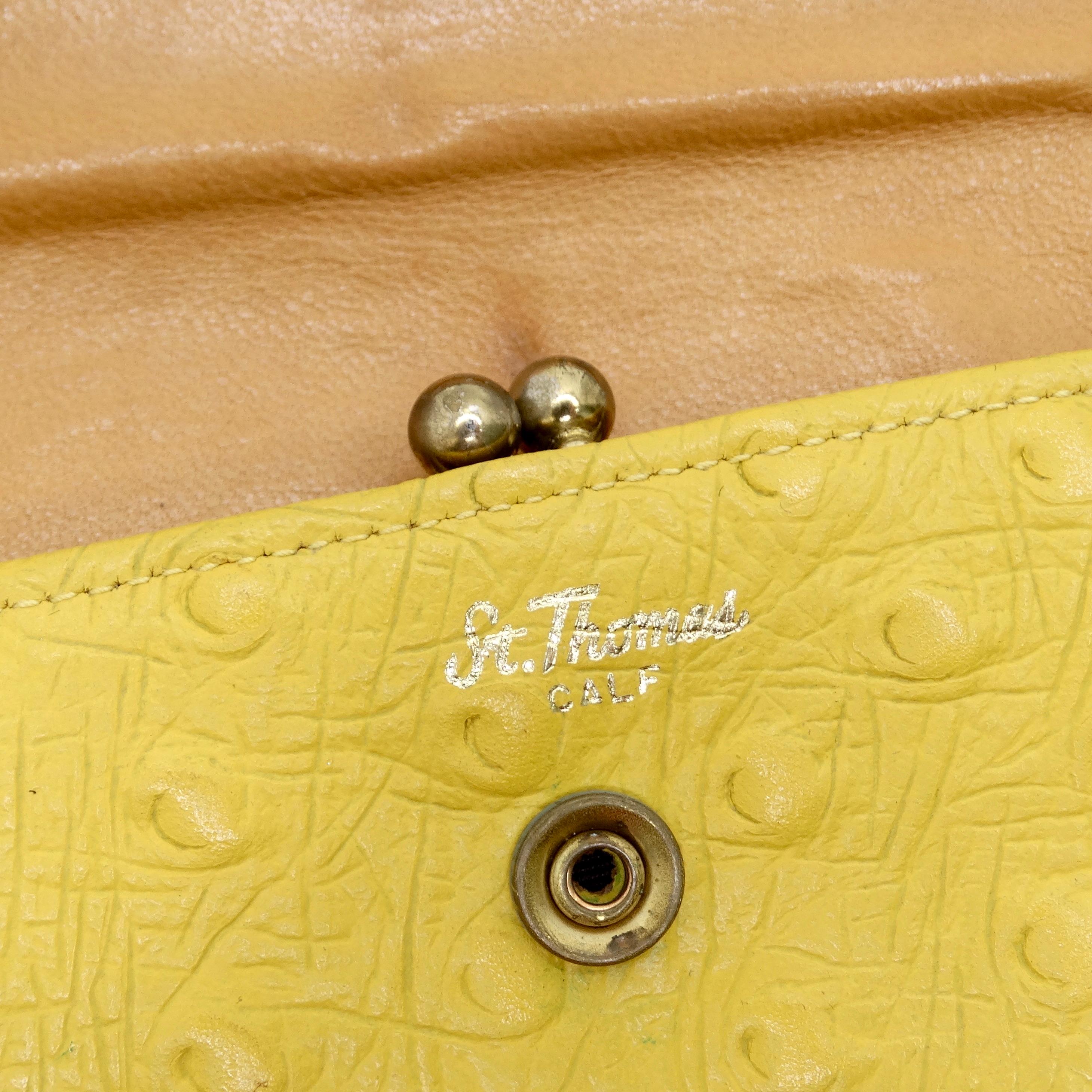 St. Thomas Yellow Calf Leather 1960s Wallet 2