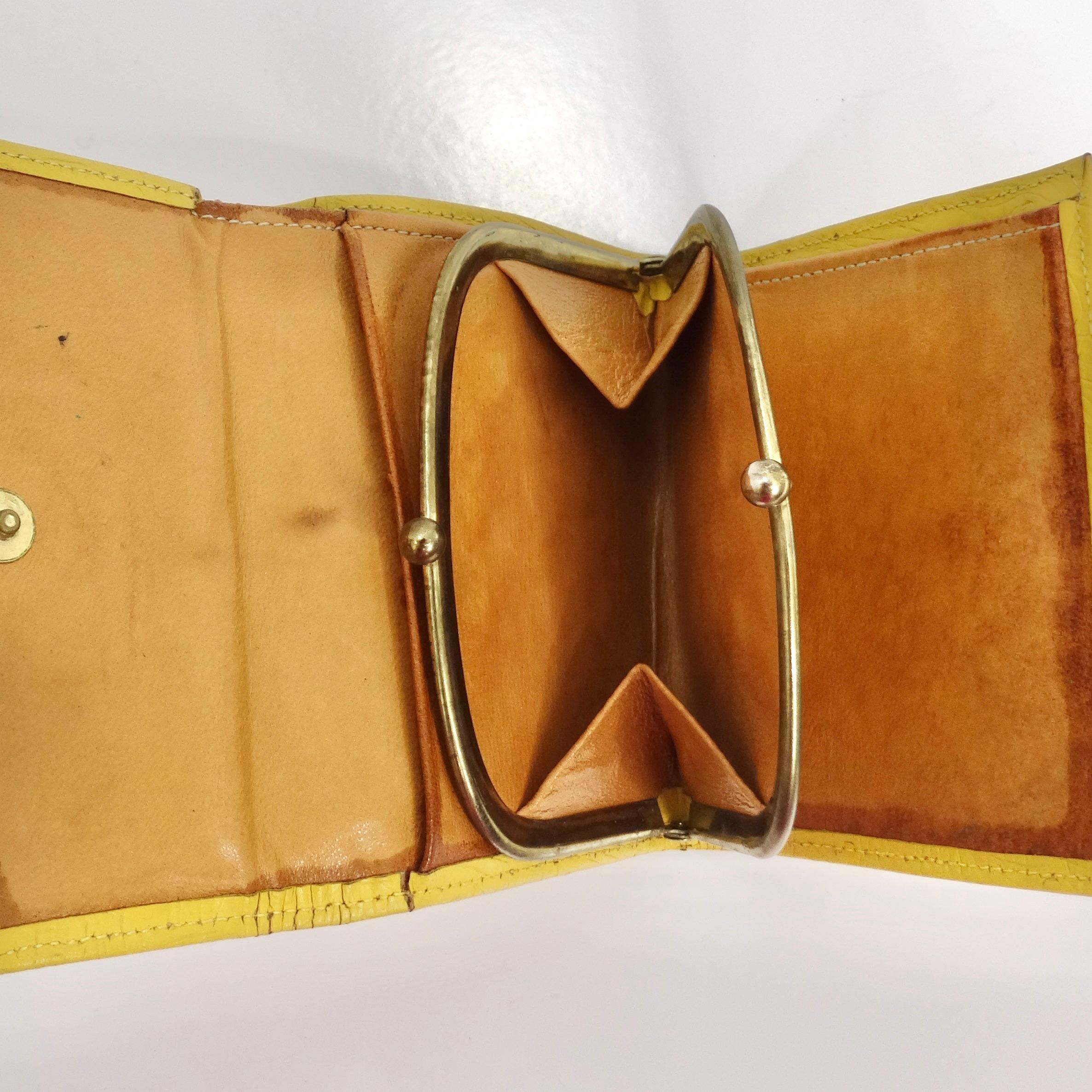 St. Thomas Yellow Calf Leather 1960s Wallet 5