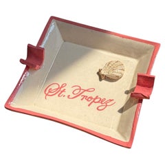 St. Tropez Ashtray  Handmade Ceramic Tray with Shell Detail