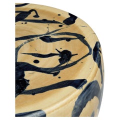 ST50 Glazed Stoneware Stool by Pascale Girardin