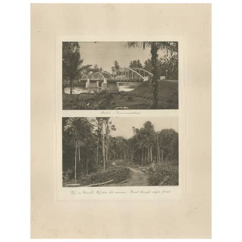 Stabat Government Bridge & Forest Road – Kleingrothe Photogravure c.1900