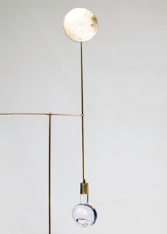 Stabile No. 100, Hand-Blown Glass and Brass Light by Milla Vaahtera