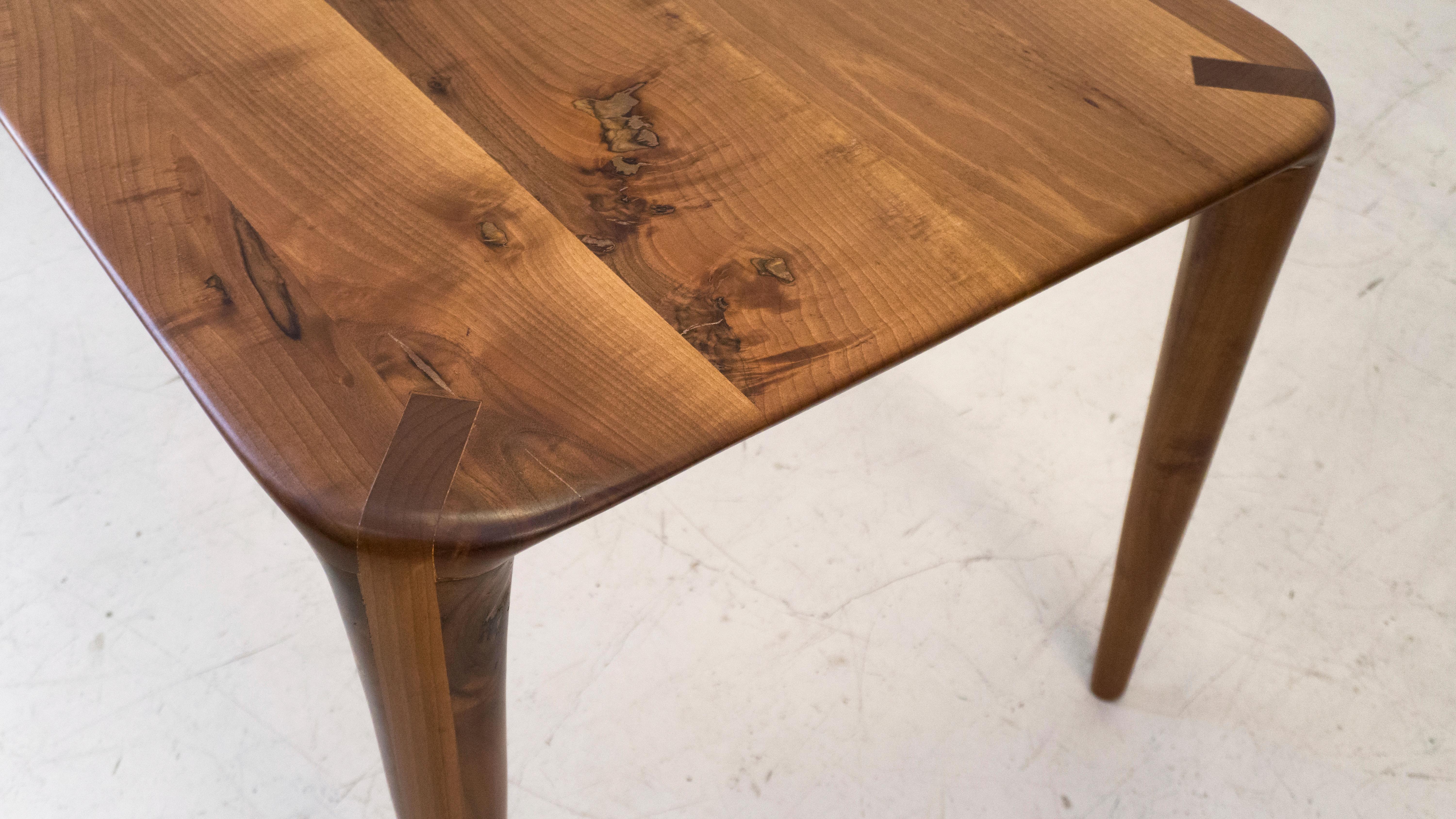 Italian S_Table, Solid Walnut Dining Table For Sale