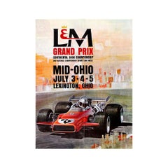 1971 original poster LEM Grand prix continental 5000 Championship Mid Ohio