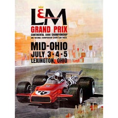 1971 original poster LEM Grand prix continental 5000 Championship Mid Ohio