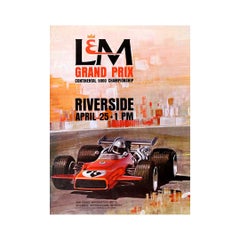 1971 original poster LEM Grand prix continental 5000 Championship Riverside