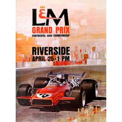 1971 original poster LEM Grand prix continental 5000 Championship Riverside