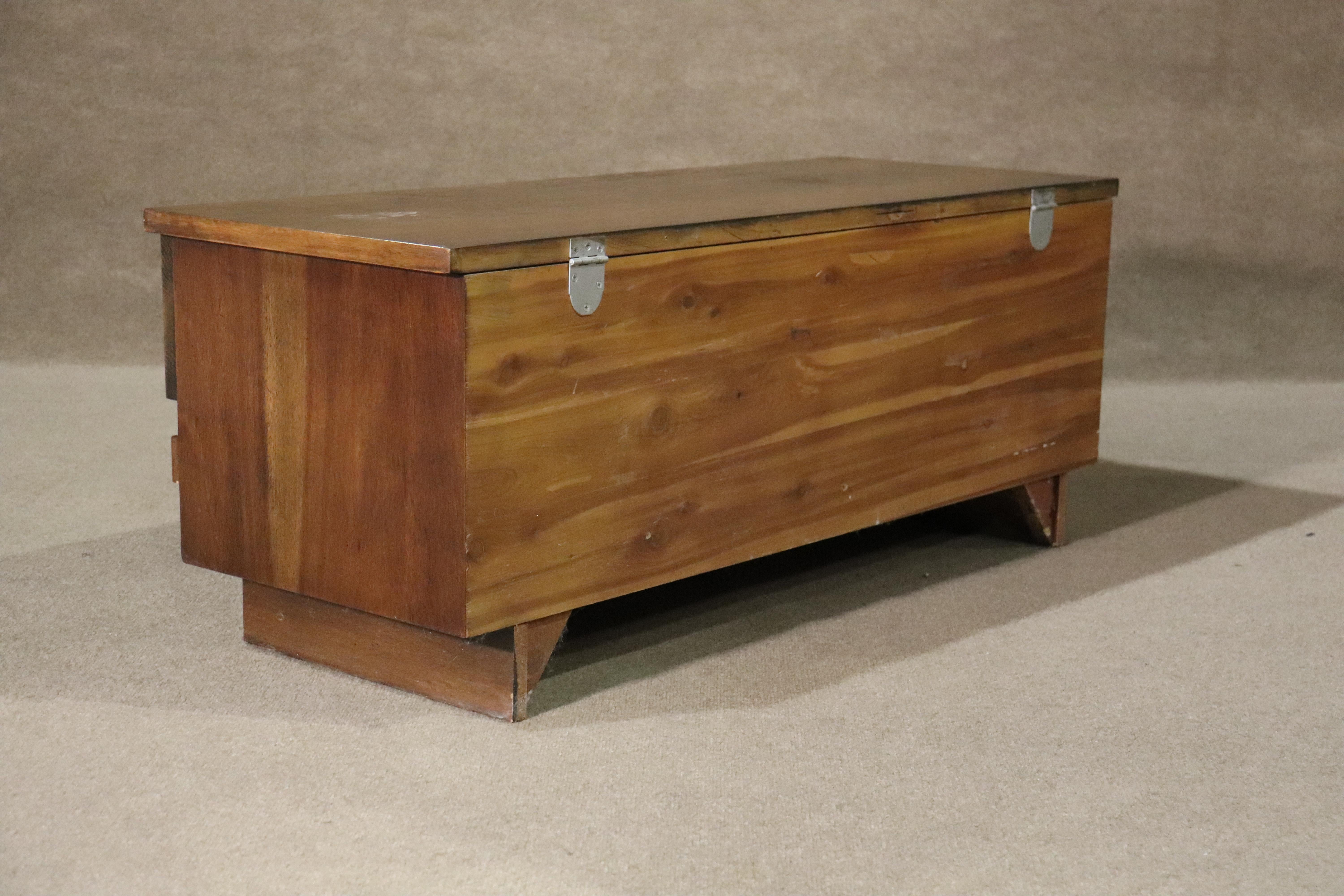 Walnut 'Staccato' Cedar Chest by Lane Furniture For Sale