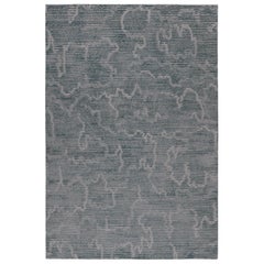 Staccato Steel Hand-Knotted 12x9 Rug in Wool and Silk by Kelly Wearstler
