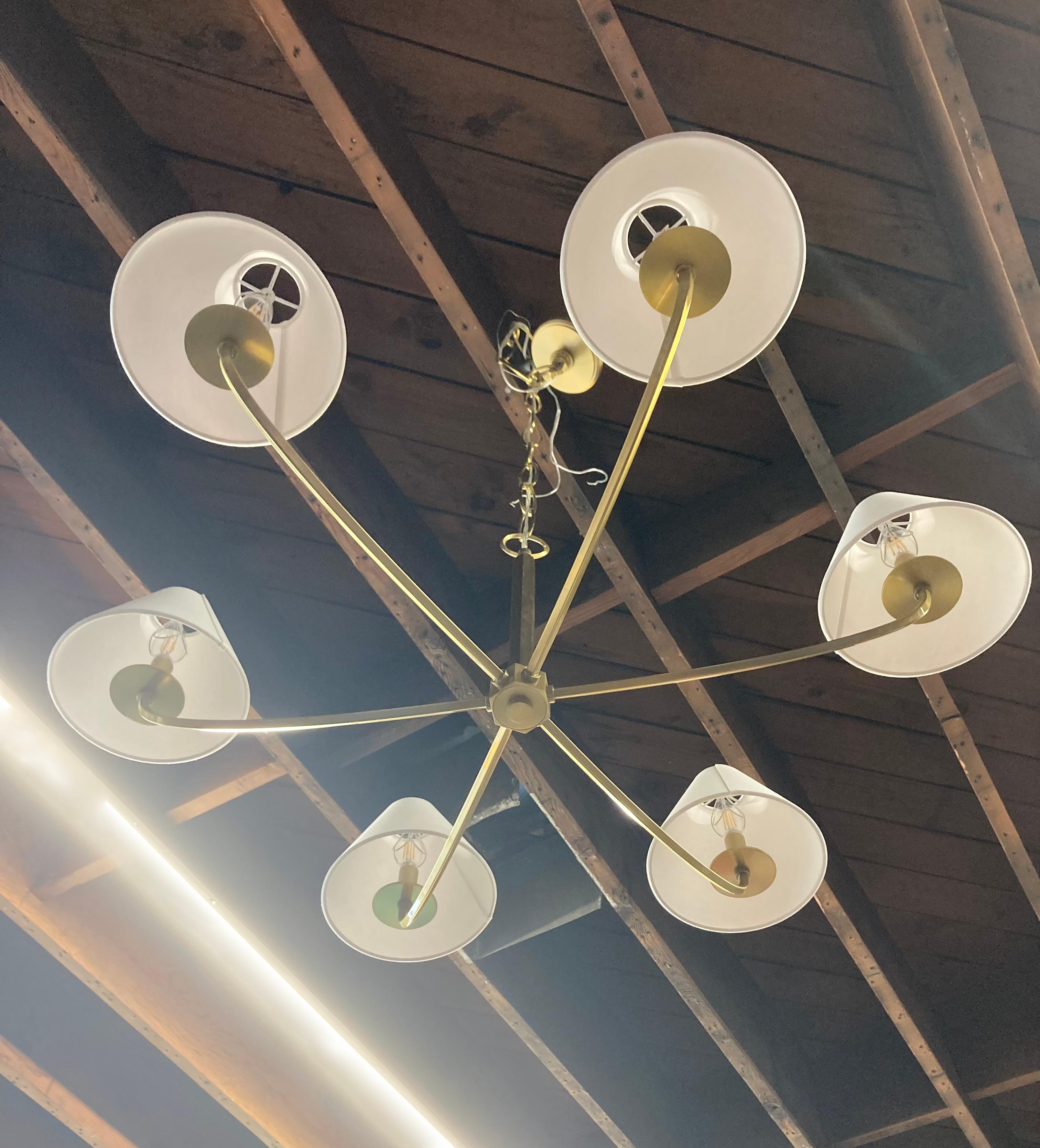 Acciaio Lampadario Stacey a 6 luci di Hudson Valley in vendita