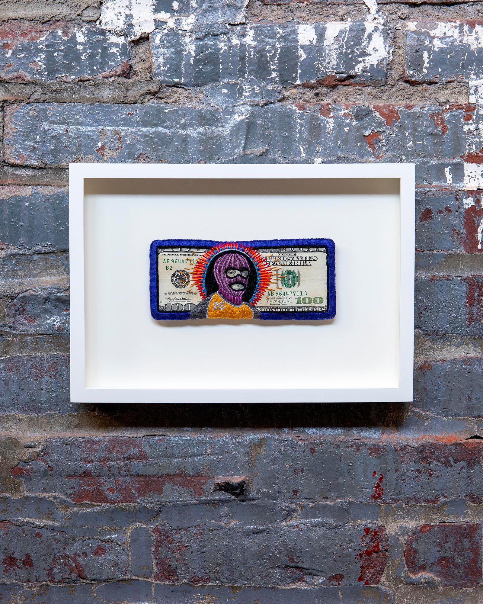Ben Franklin Ski Mask - Contemporary Mixed Media Art by Stacey Lee Webber
