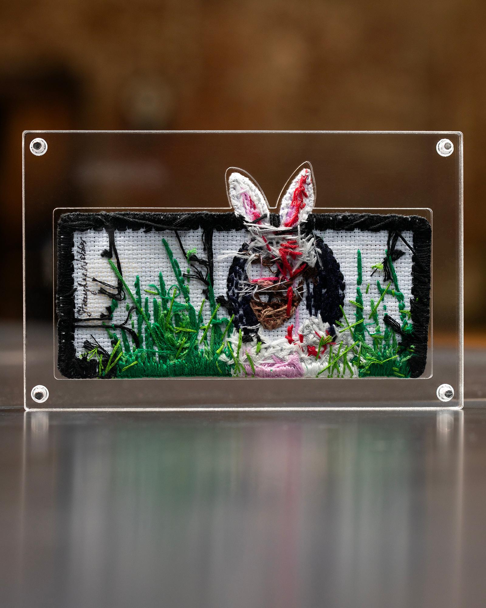 Hunted Ben Bunny - Contemporary Mixed Media Art by Stacey Lee Webber