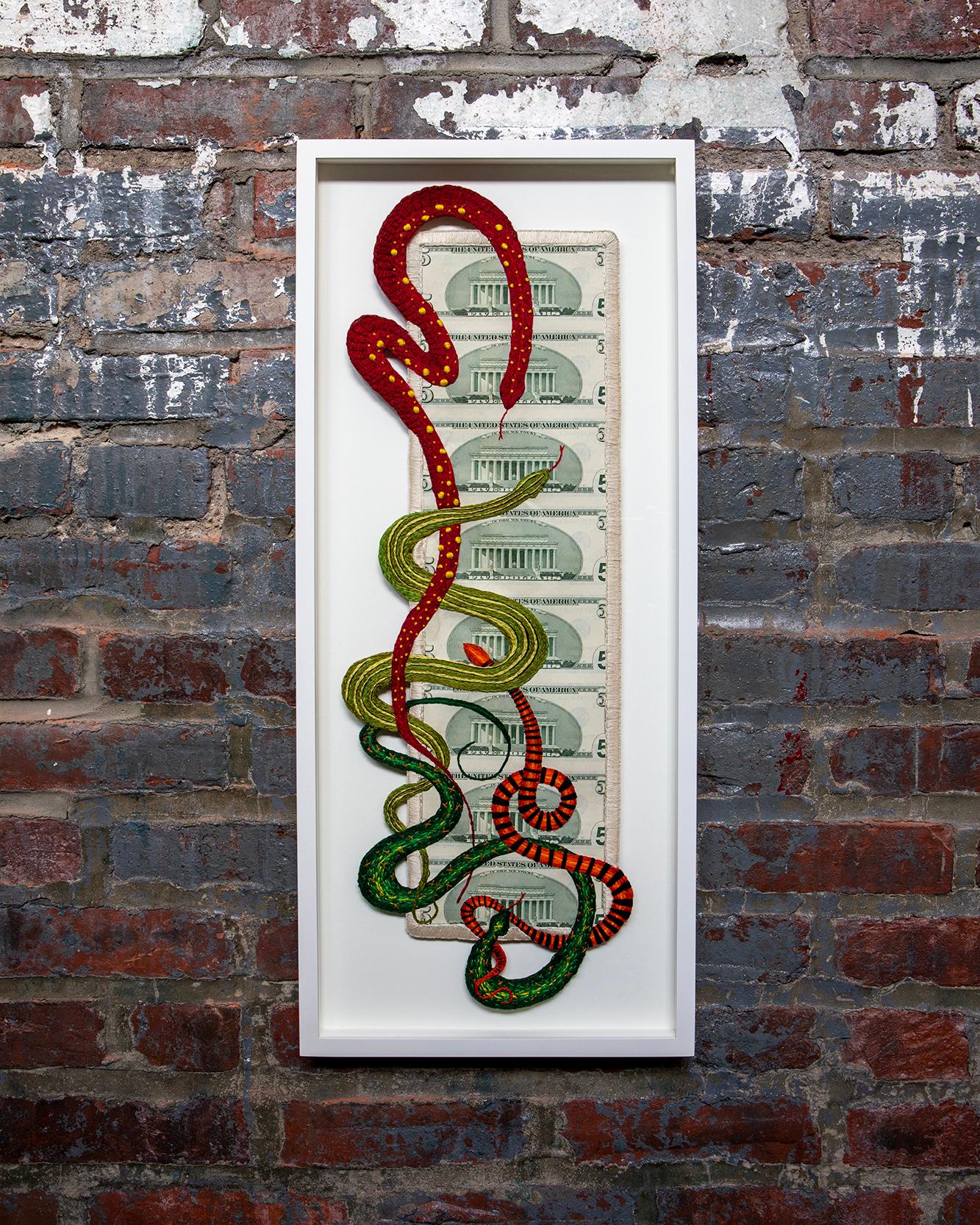 Lincoln Memorial Snakes - Mixed Media Art by Stacey Lee Webber