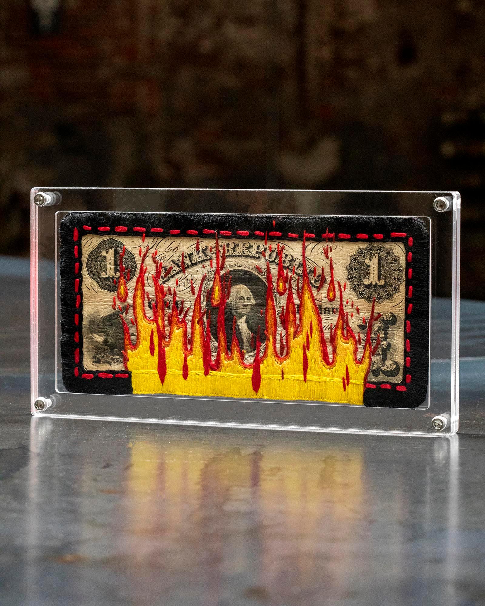 Obsolete: Washington Fire - Contemporary Mixed Media Art by Stacey Lee Webber