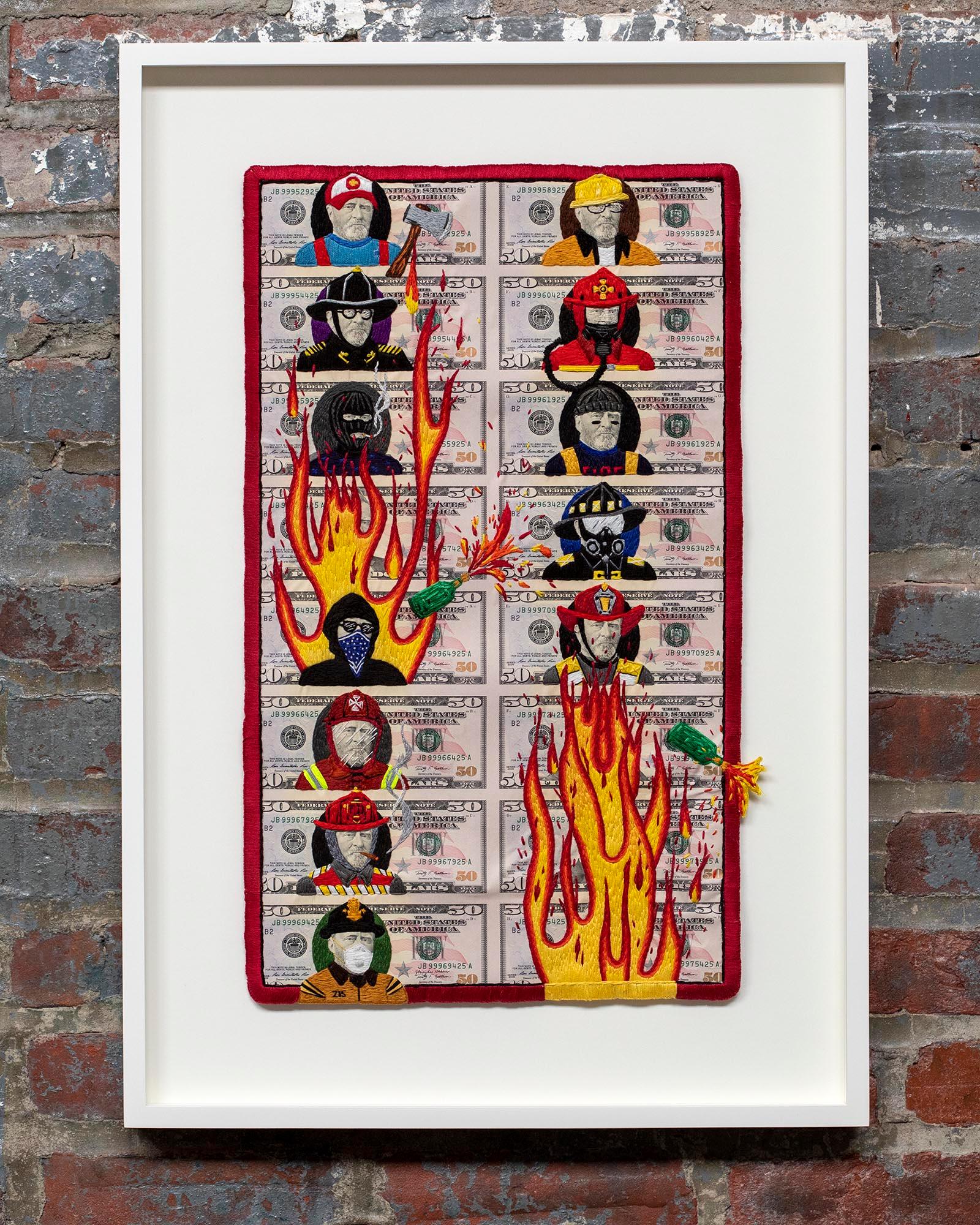 We The People: Grant Firemen - Mixed Media Art by Stacey Lee Webber