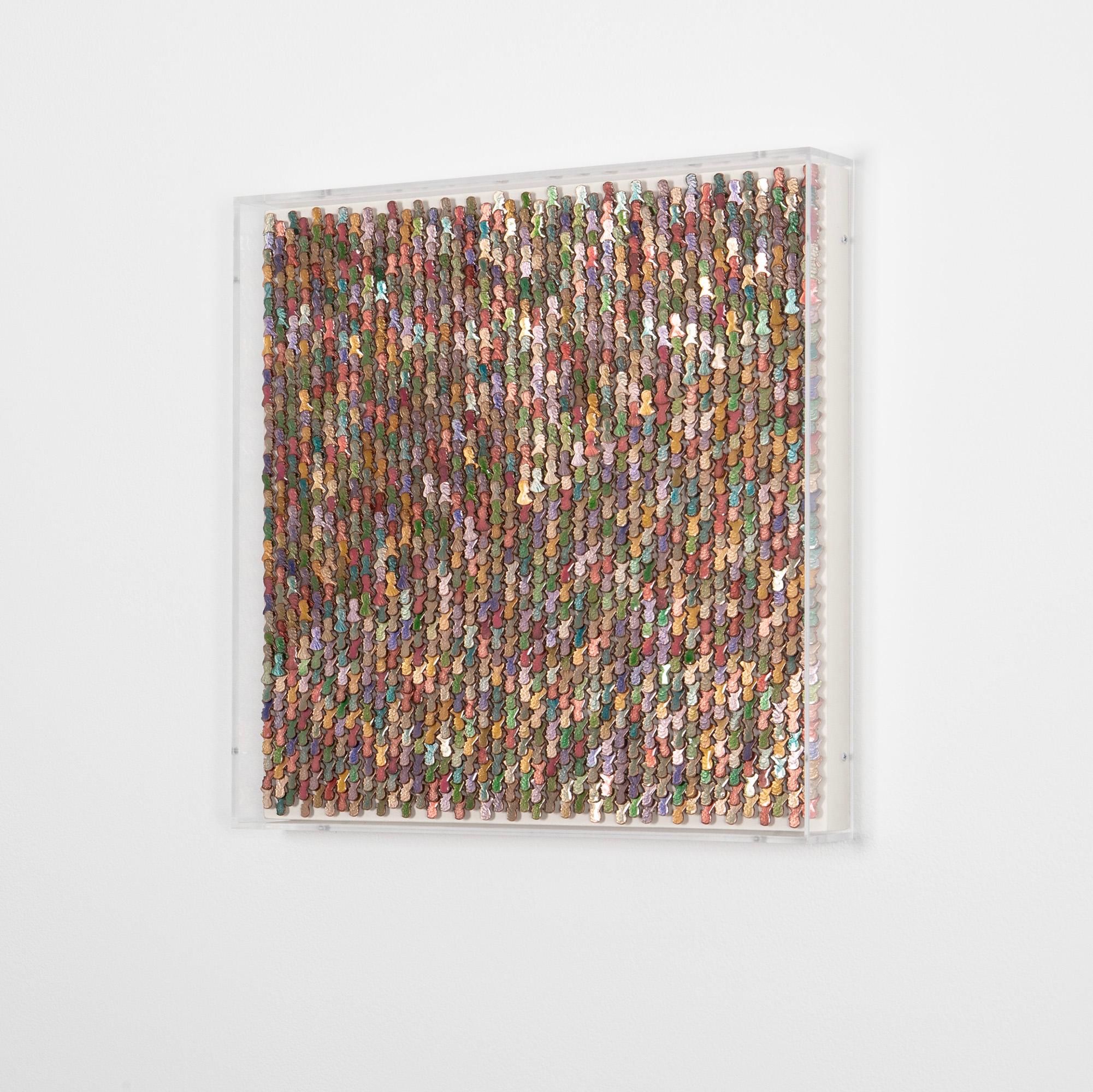 Abe Crowd: Mirrored Pastels - Sculpture by Stacey Lee Webber