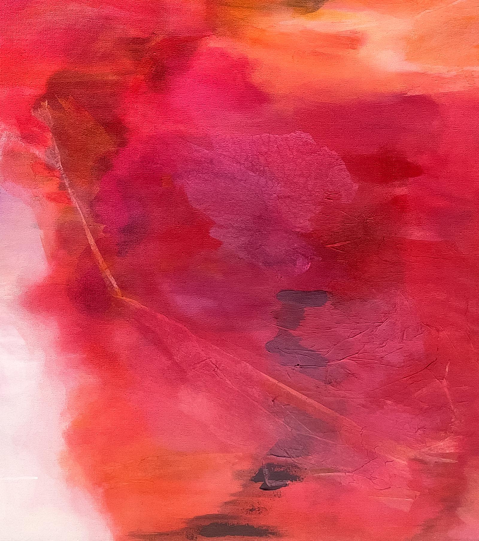 STILL THE ONE, Pintura Abstracta Original - Abstract Painting Rosa de Stacey Warnix