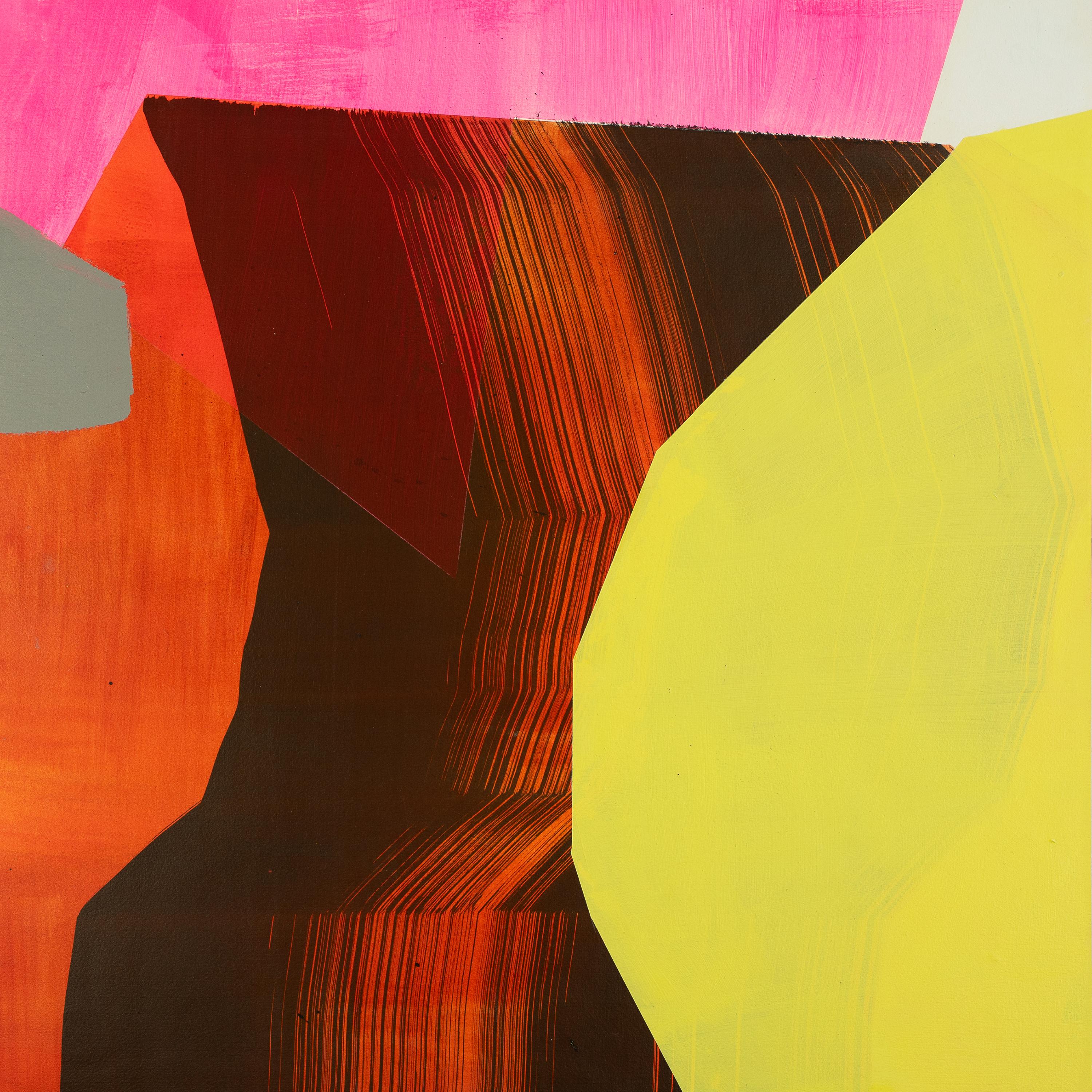 Stacie U. Rose Abstract Painting - "Breach" abstract, pattern, geometric, colorful