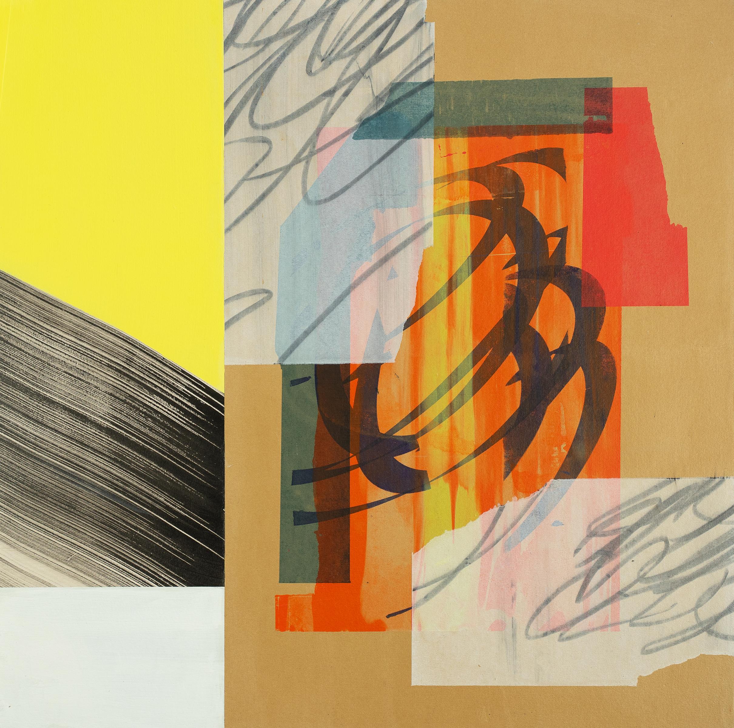 Stacie U. Rose Abstract Painting - "Helical" abstract, pattern, geometric, colorful