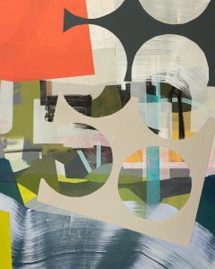 "Rail Vistas" abstract, pattern, geometric, air brush, colorful