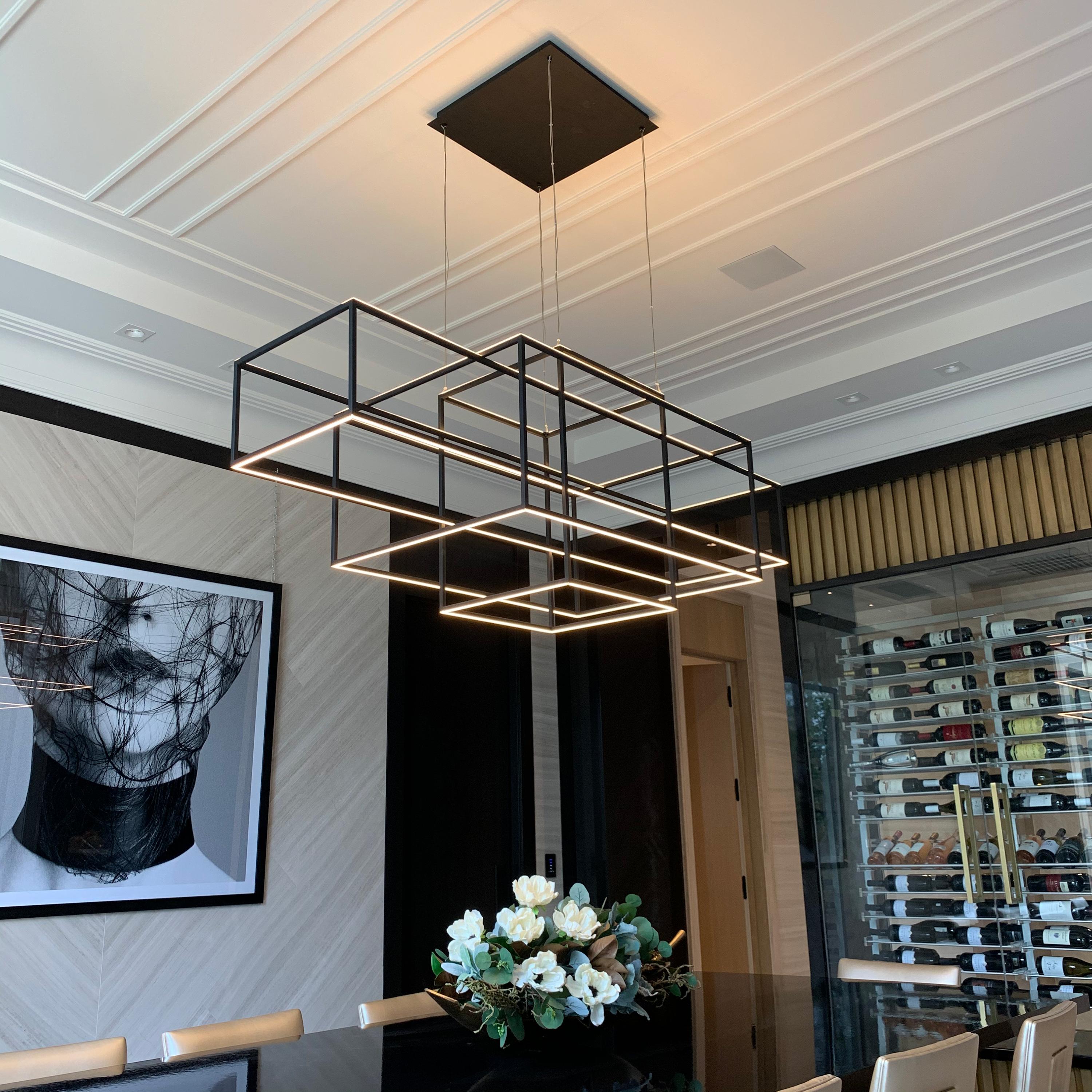 Canadian STACK Chandelier, Linear LED For Sale