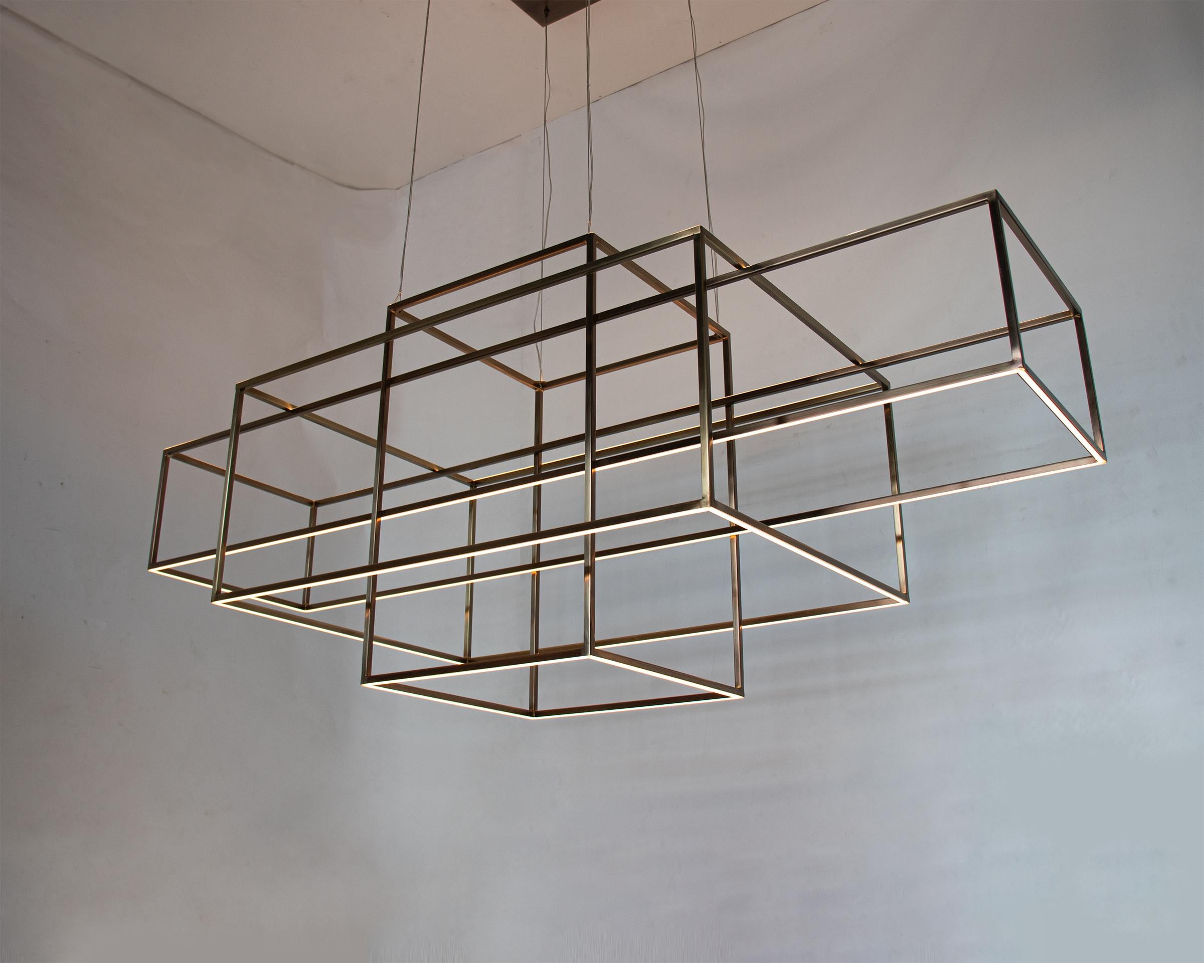 STACK Chandelier, Linear LED In New Condition For Sale In Toronto, CA